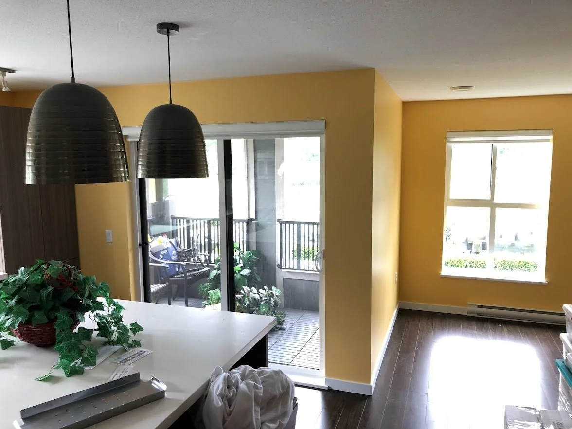 FINSHED! A bright bold yellow colour that the client loved!
