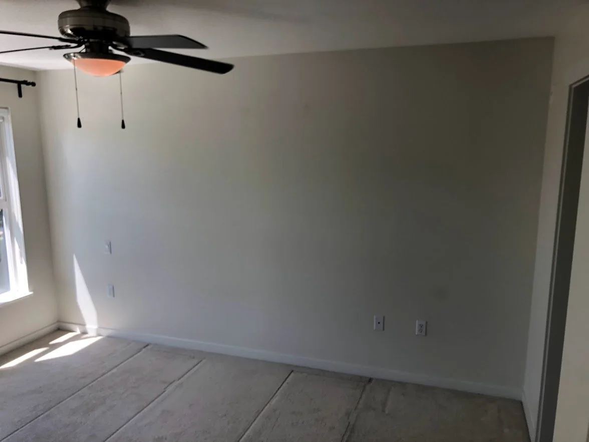 Before ... a very neutral wall colour