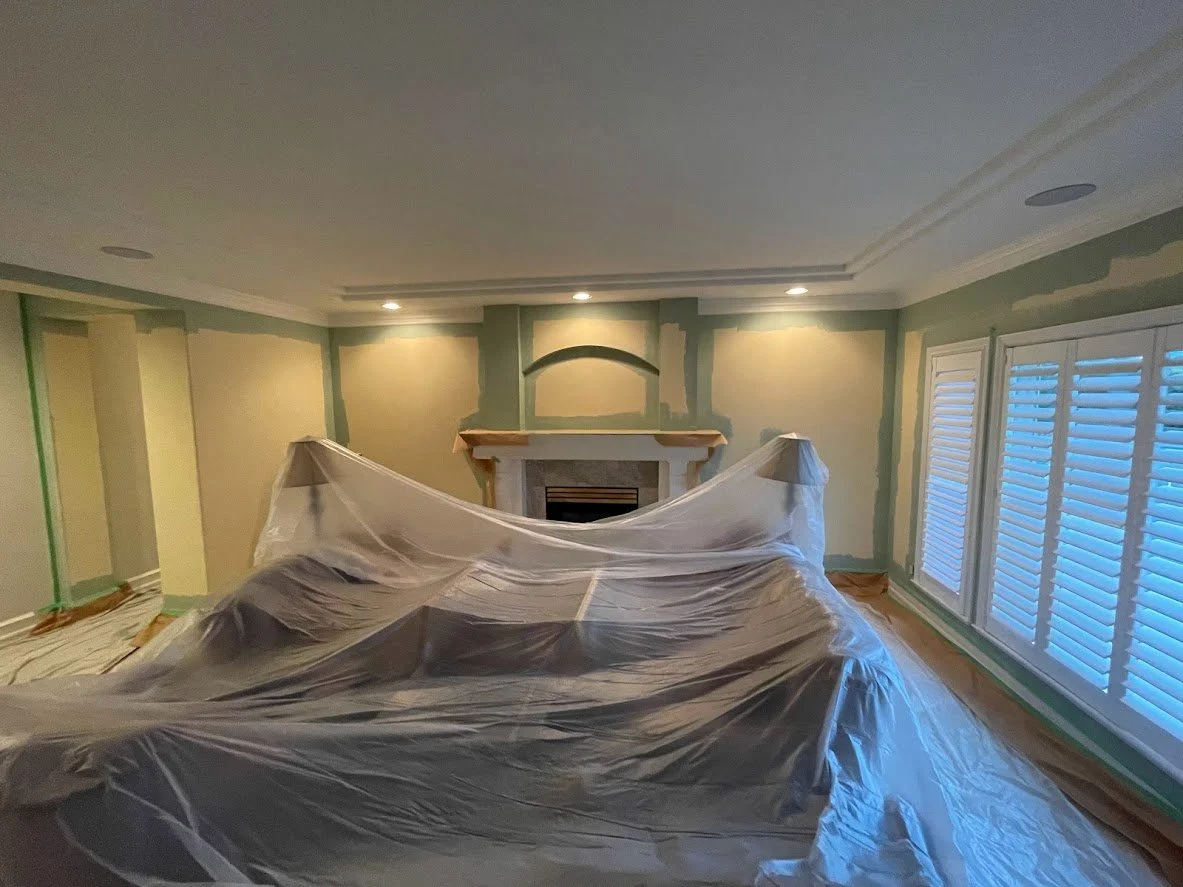 Finished cutting in the walls. Next up: rolling the 1st coat!