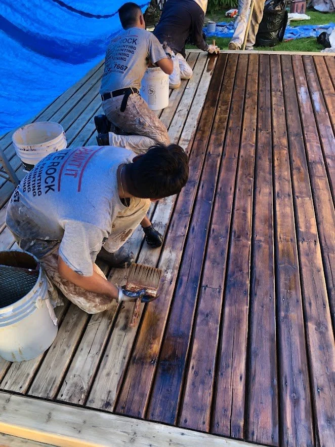 Staining the wood after sanding!