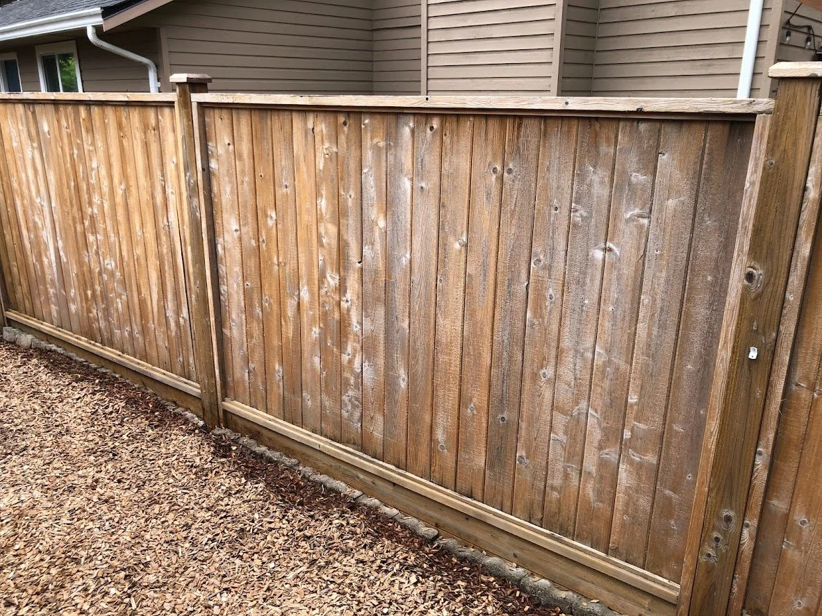After pressure washing, before staining!