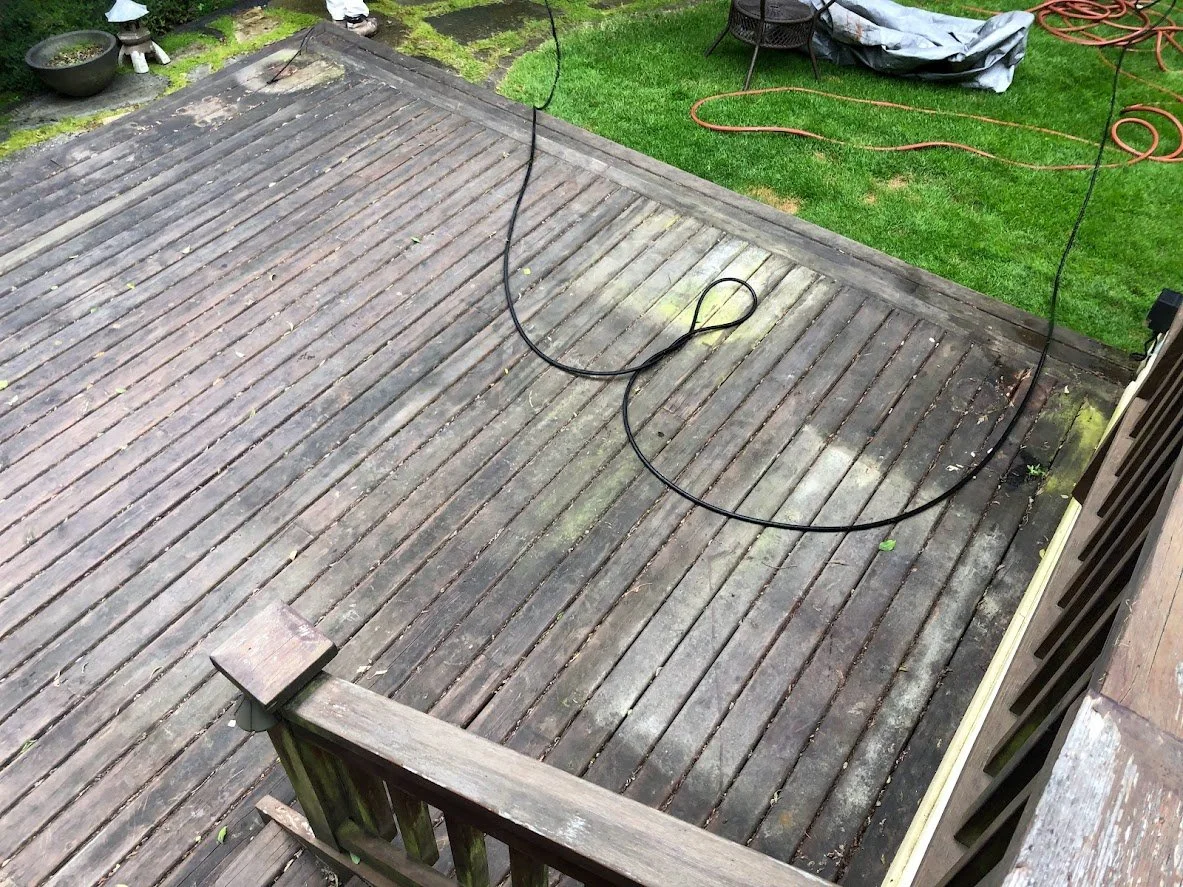 Before ... look how dirty and mossy it is!