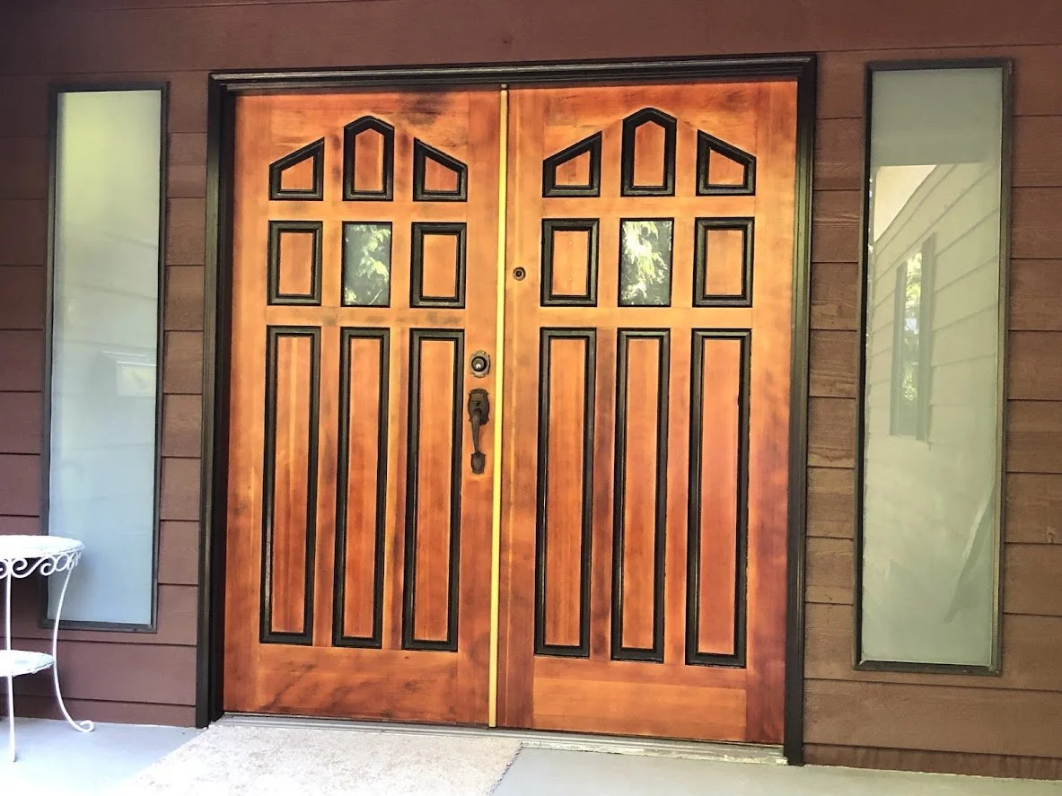 FINISHED!! Two refinished front doors!