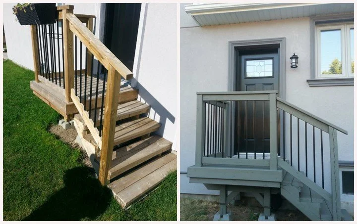 Before and after! Solid hide staining!