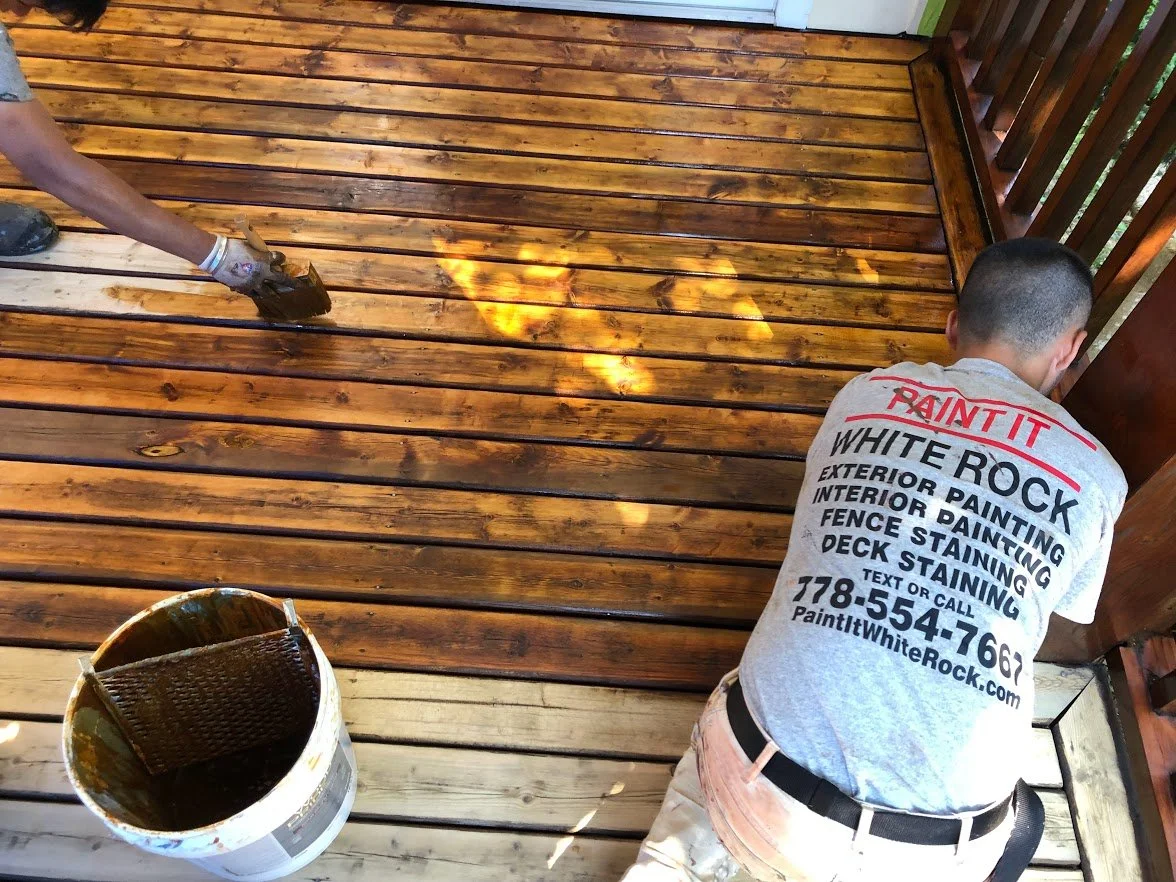 Staining the wood after sanding!