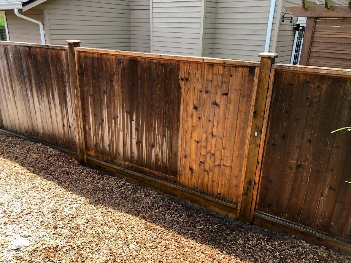 Look at how much better it looks after being pressure washed!