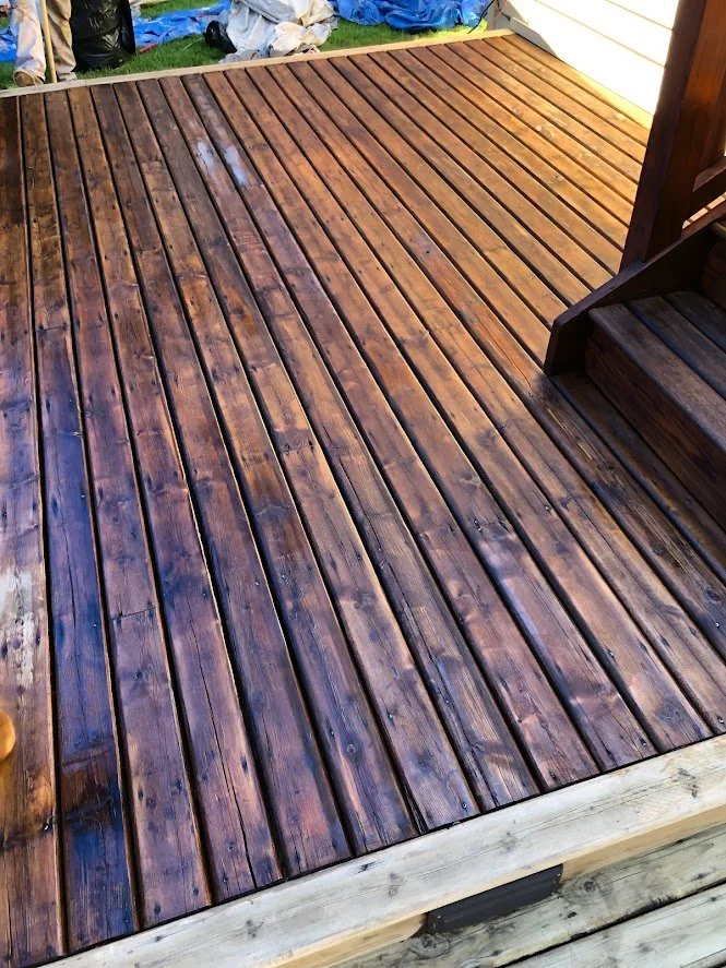 Staining the wood after sanding!
