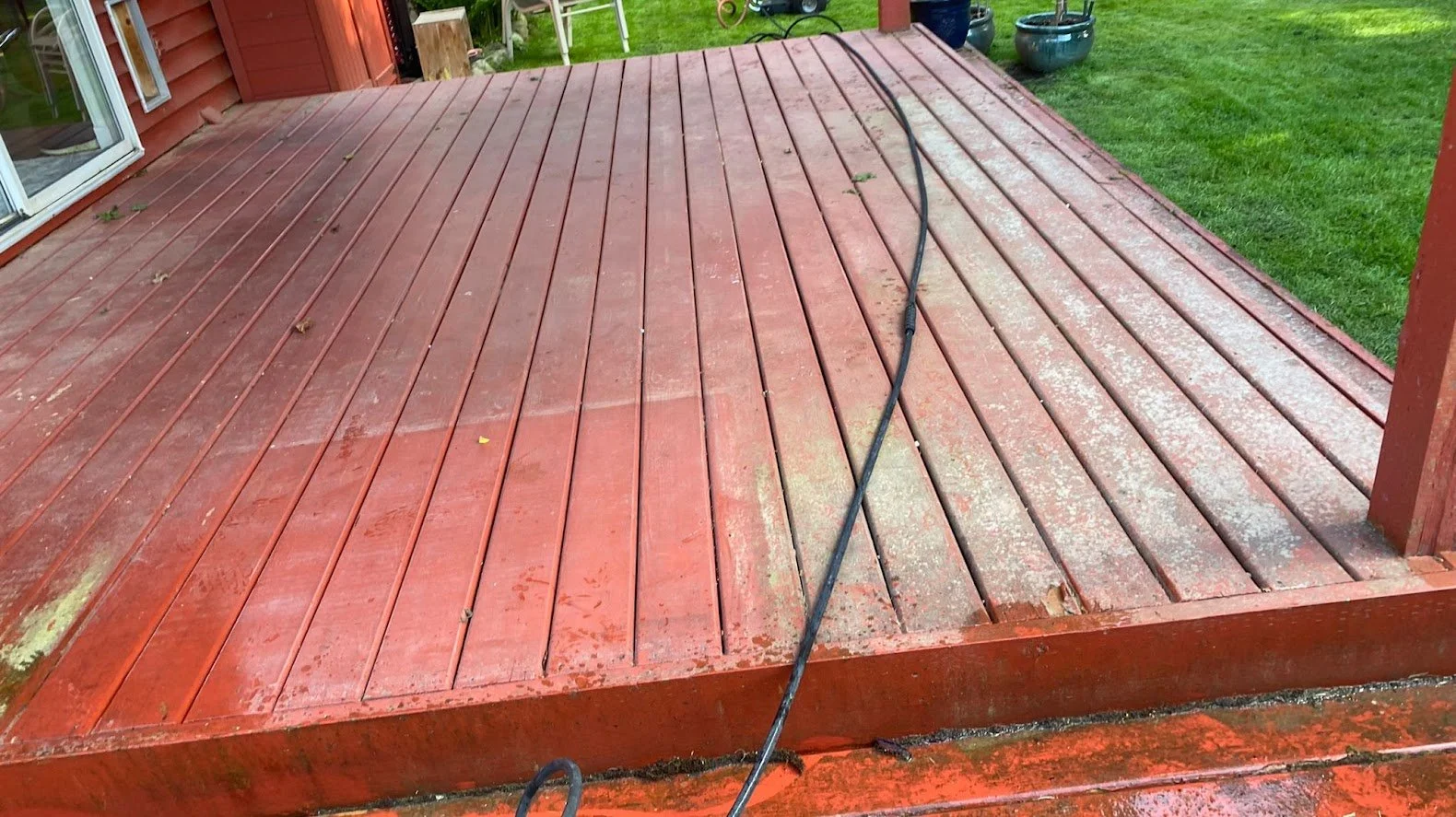Befire pressure washing!