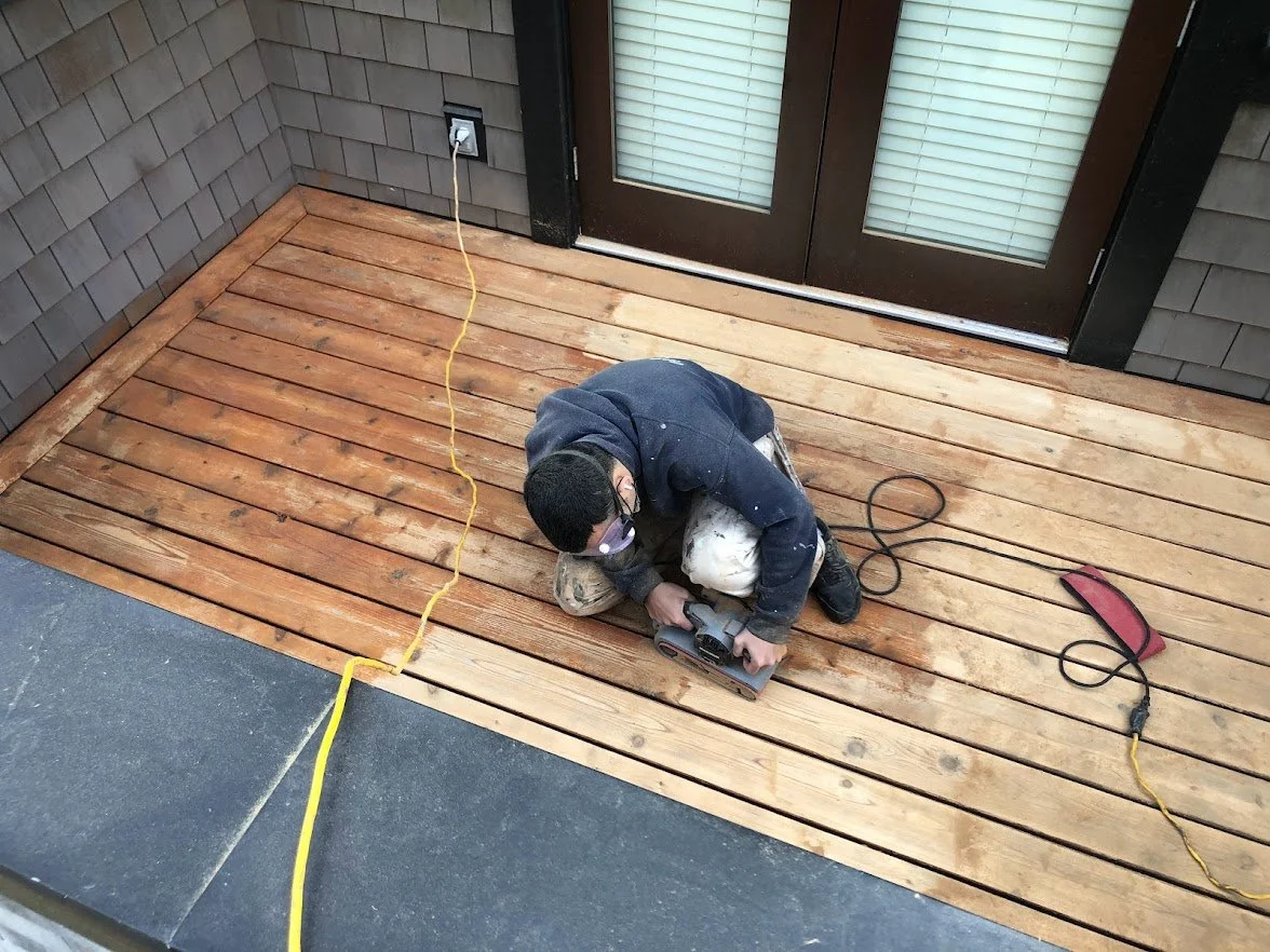 Sanding before staining!