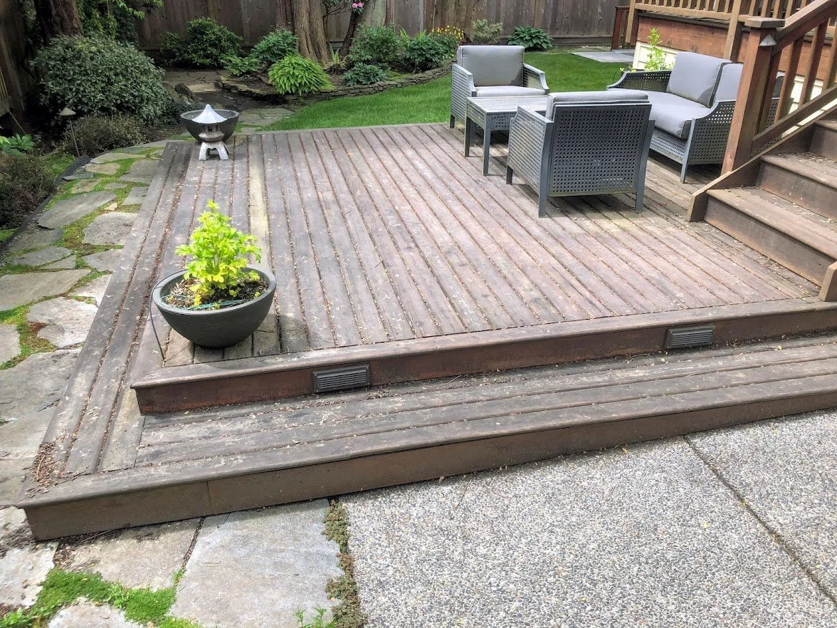 Before ... look how dirty and mossy it is!
