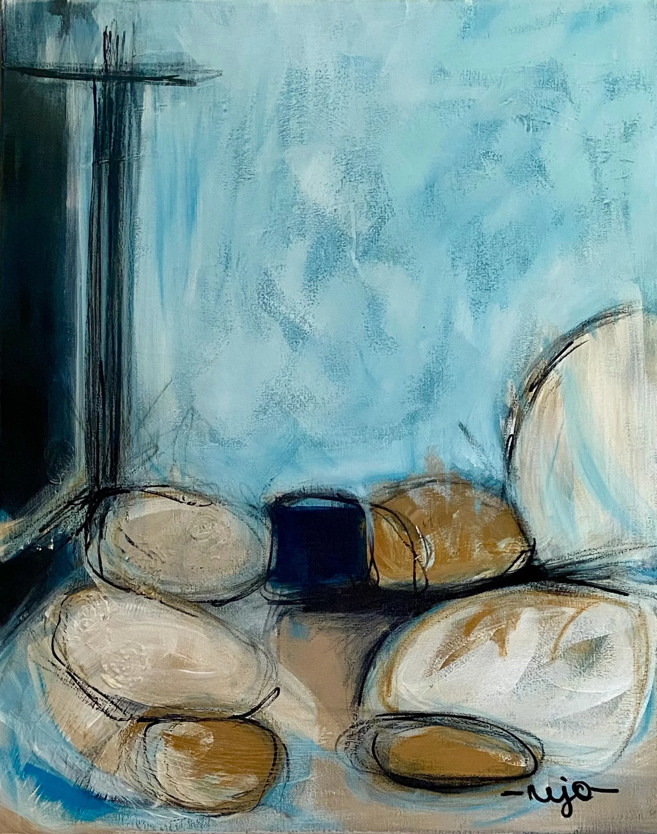 🎨 Du figuratif &agrave; l'abstrait : la toile qui a tout chang&eacute;

Voici la toute derni&egrave;re toile de cette s&eacute;rie d'apprentissage que j'ai le plaisir de partager avec vous ! ✨ 
Pour ceux qui me suivent, vous savez que j'ai toujours 