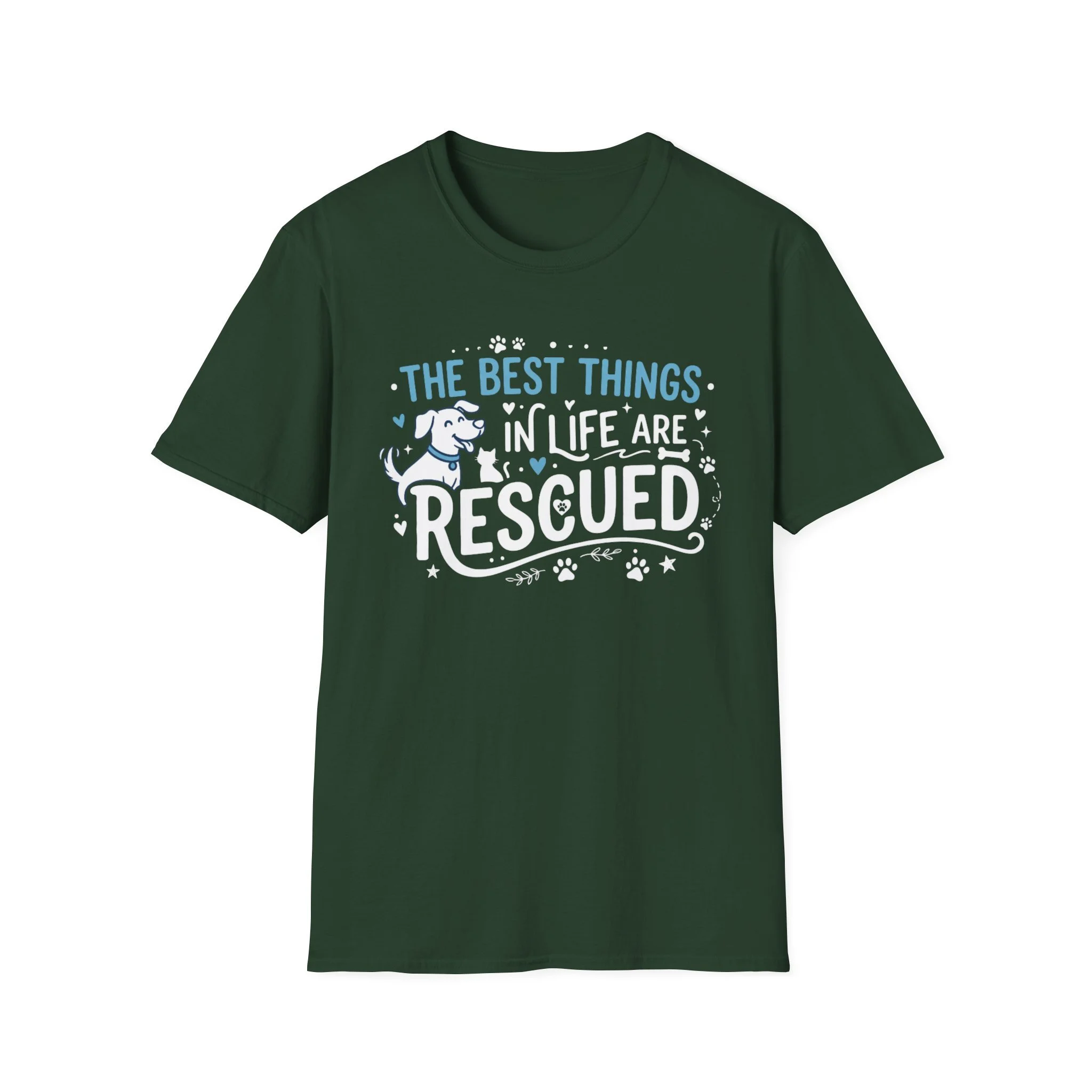 The Best Things in Life are Rescued — Cute Pet Lovers Graphic Tee