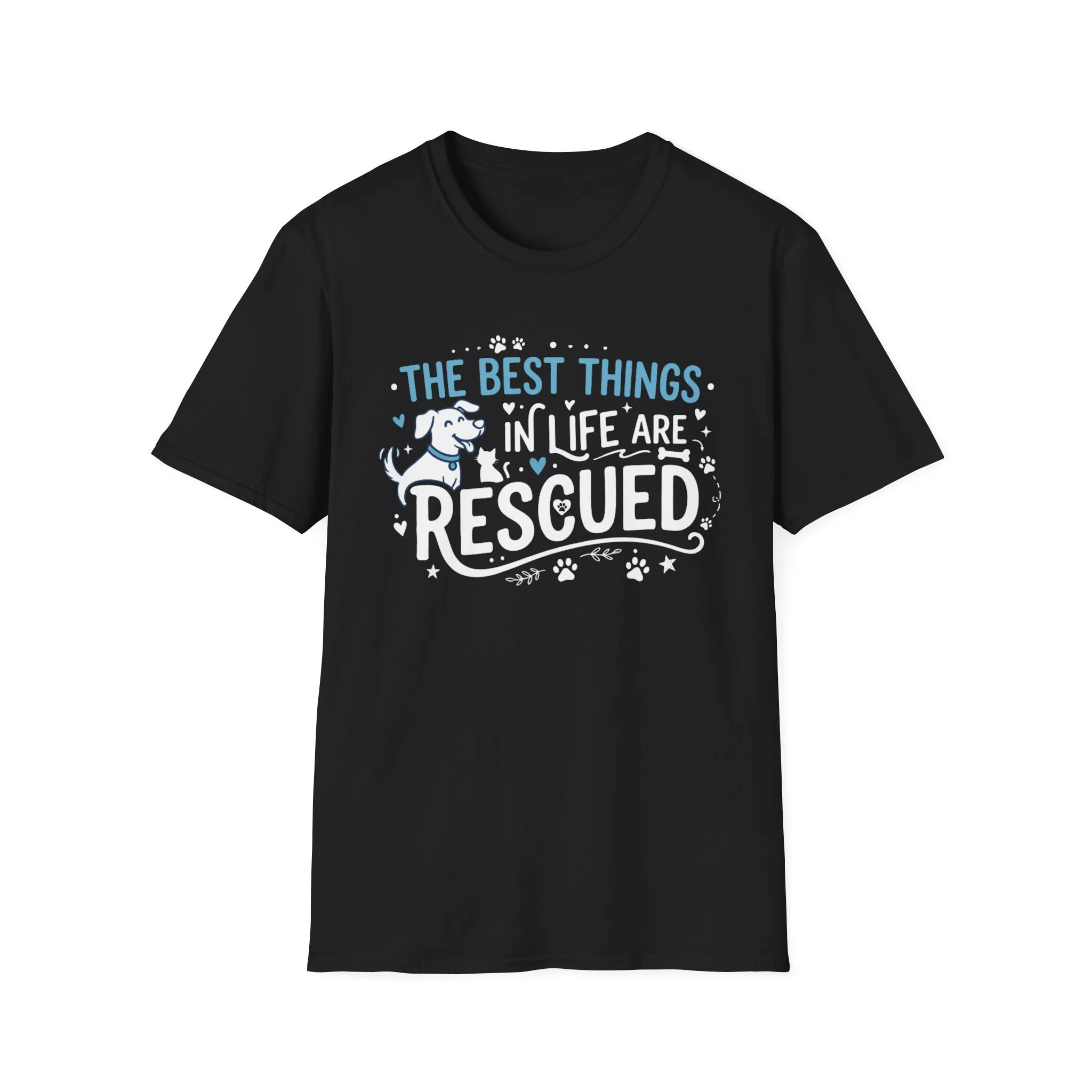 The Best Things in Life are Rescued — Cute Pet Lovers Graphic Tee