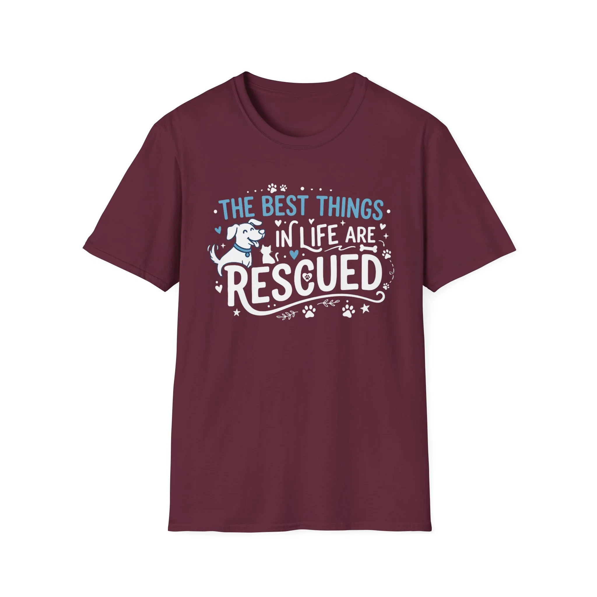 The Best Things in Life are Rescued — Cute Pet Lovers Graphic Tee