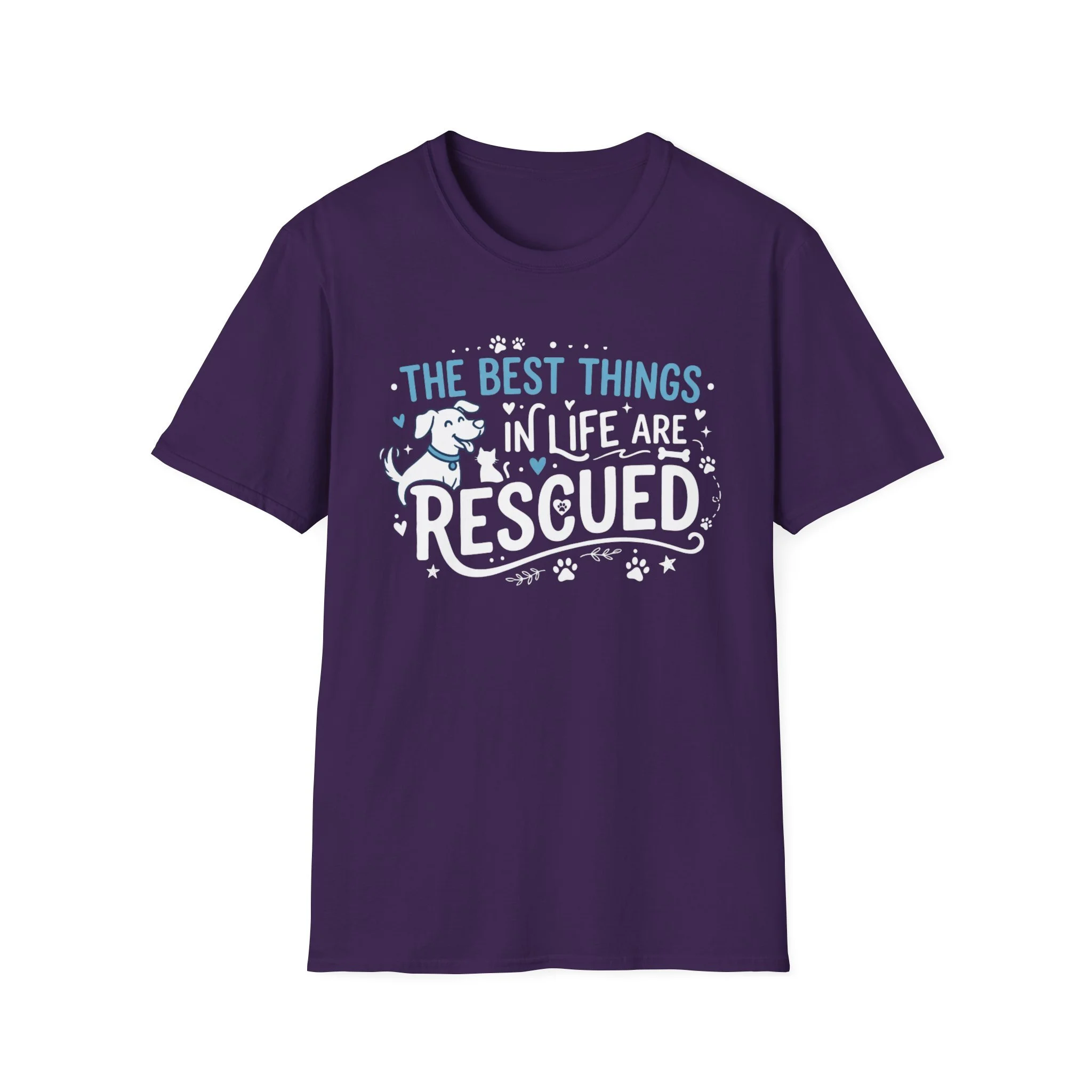 The Best Things in Life are Rescued — Cute Pet Lovers Graphic Tee