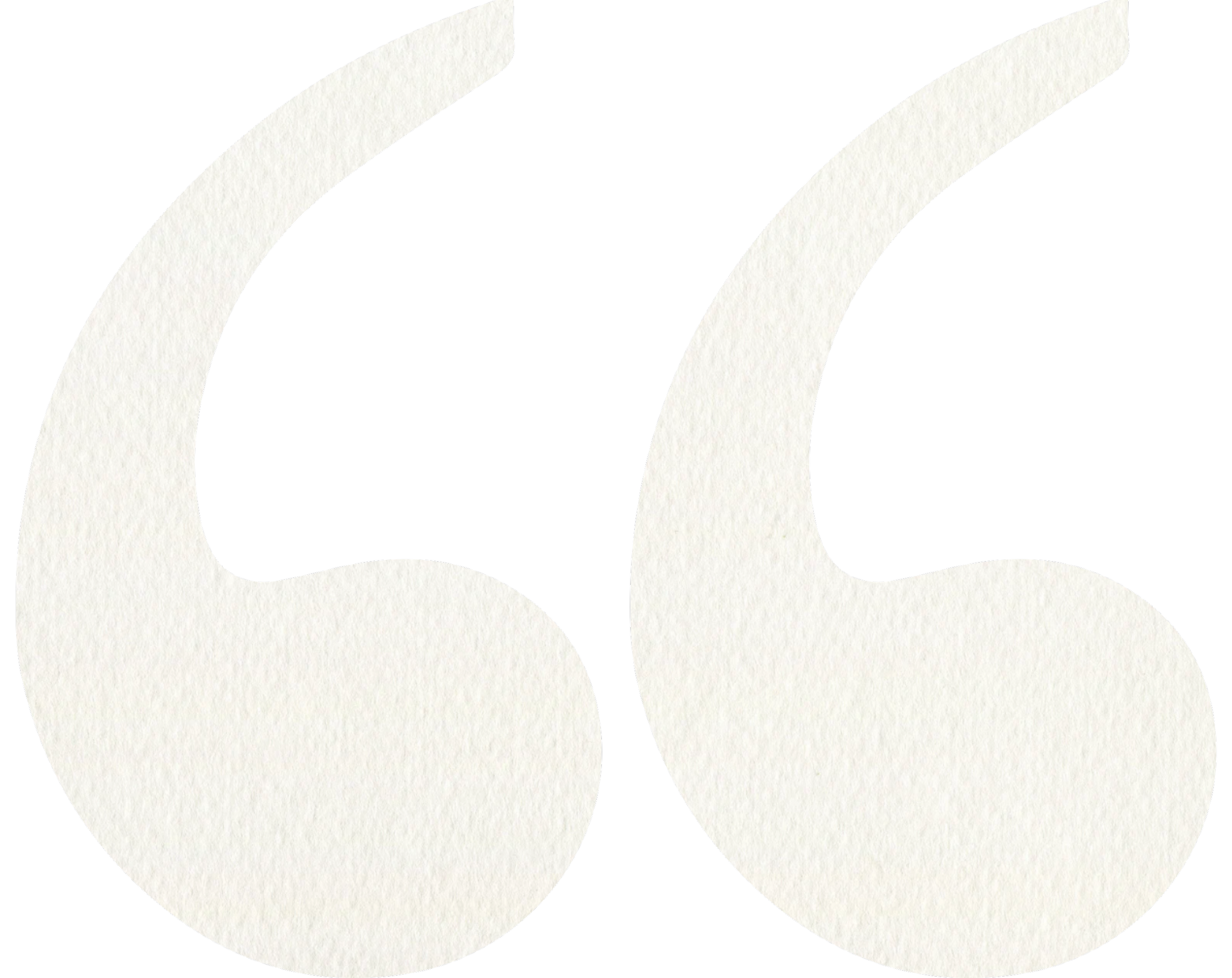 Beige quotation mark graphic.