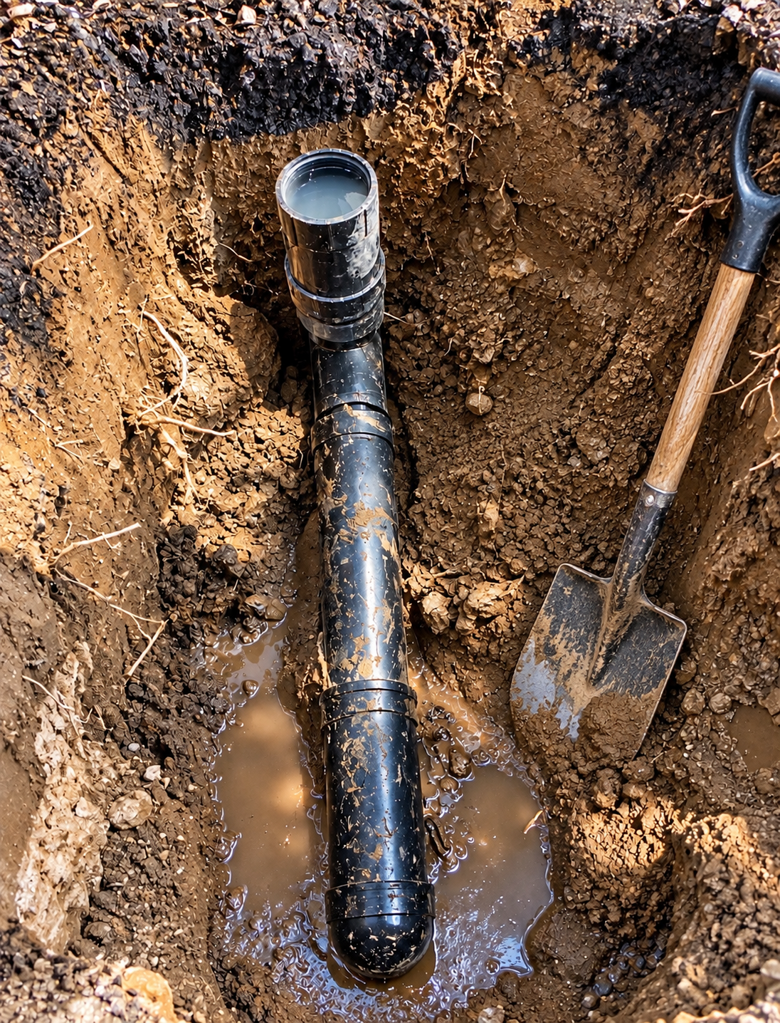 Sewer Line Repair – Exposed Damaged Connection