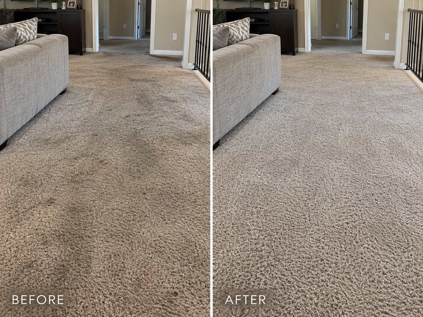 Carpet cleaning before and after in Los Angeles