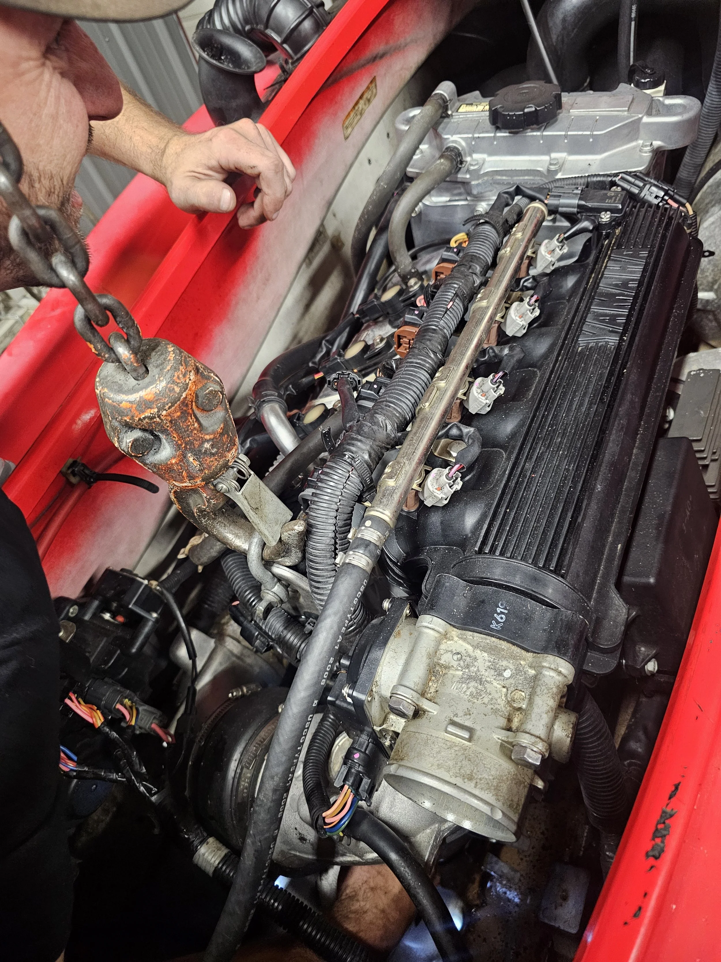 Lifting engine to replace stator