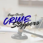 Justice scales, law book, and a star-shaped badge with 'Crime Stoppers' written on it