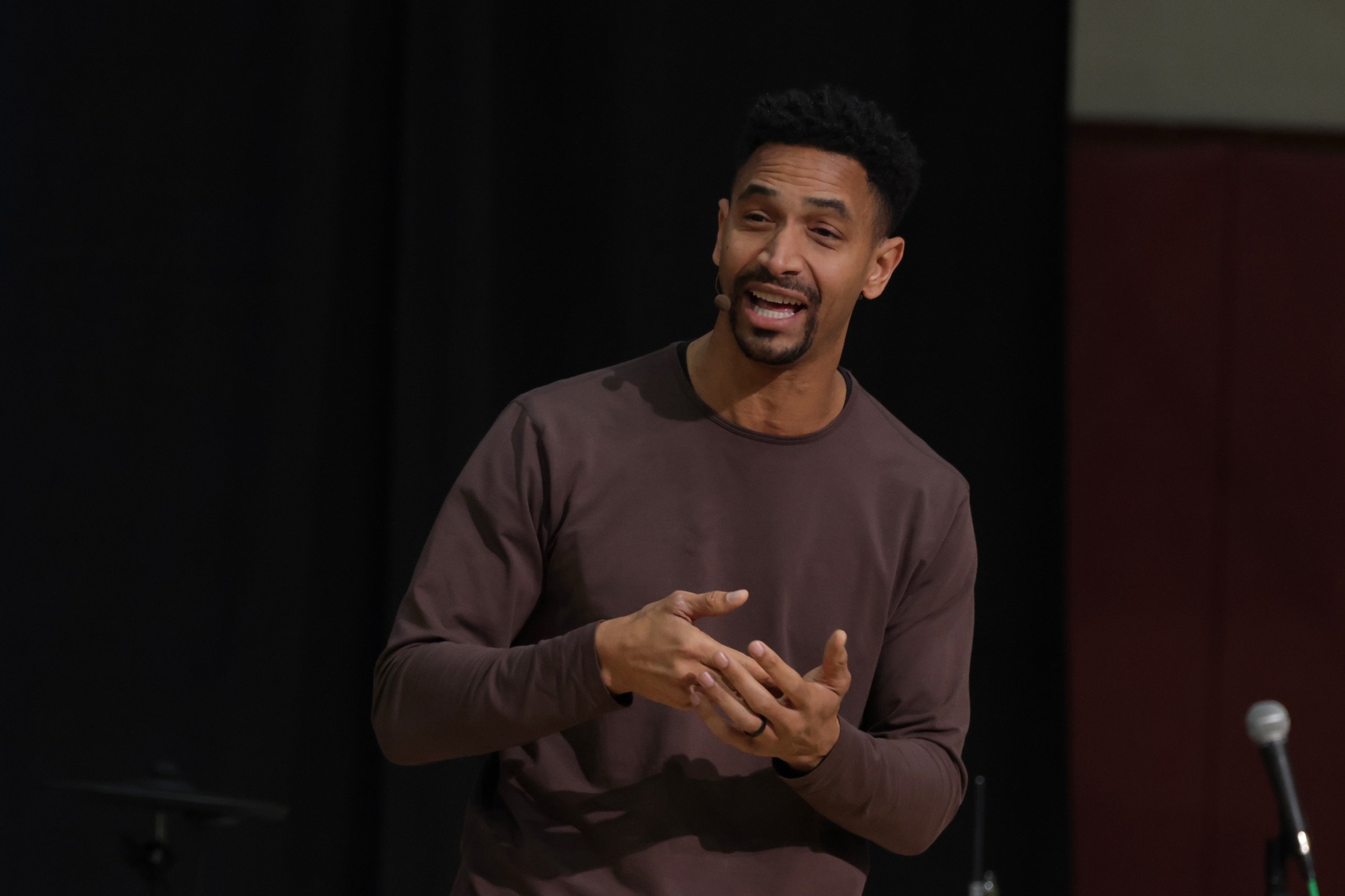 Pastor preaching during a Sunday gathering at Living Hope Church.
