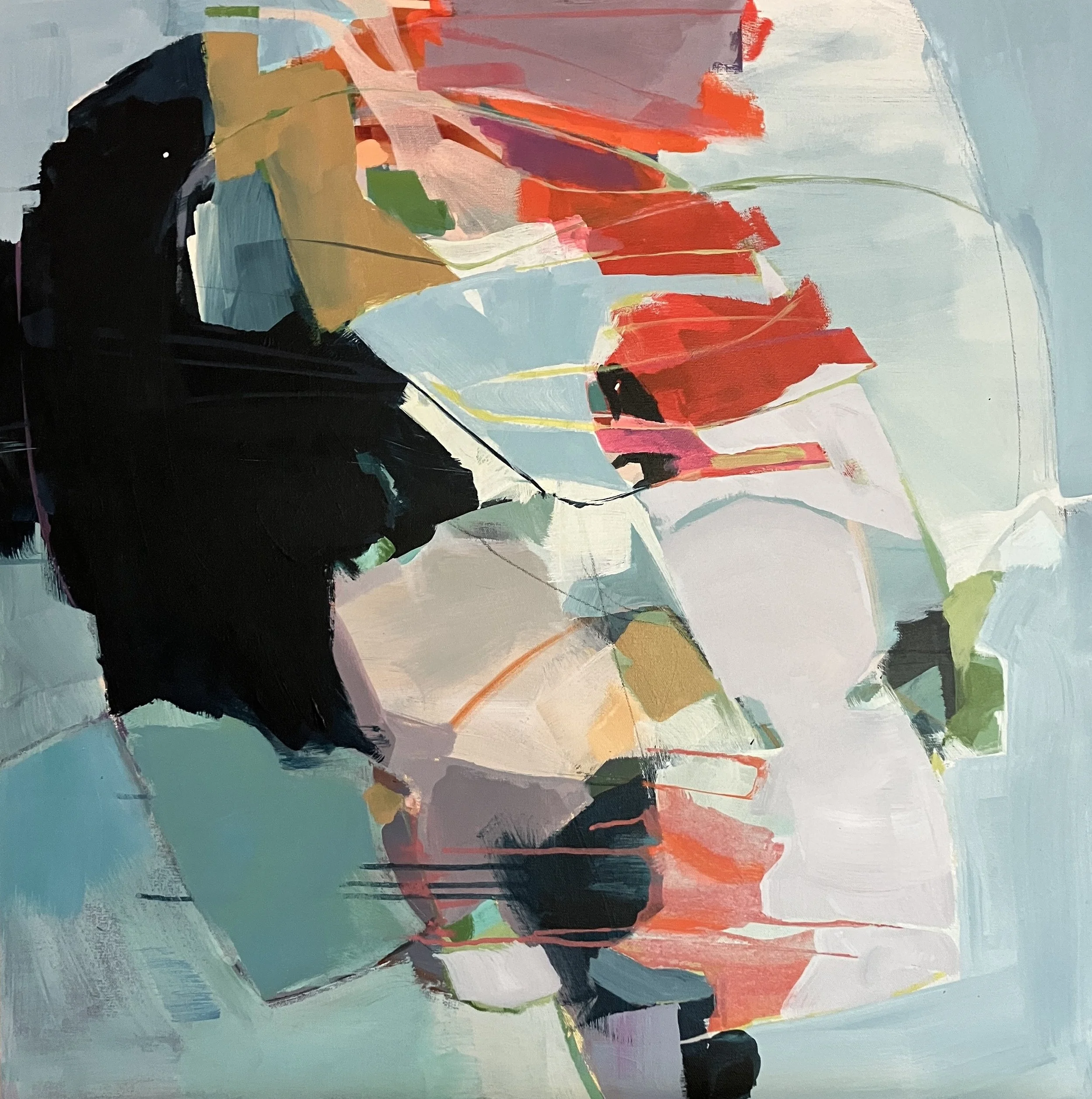 Walking in Chinatown 1989, 30x30, acrylic on canvas