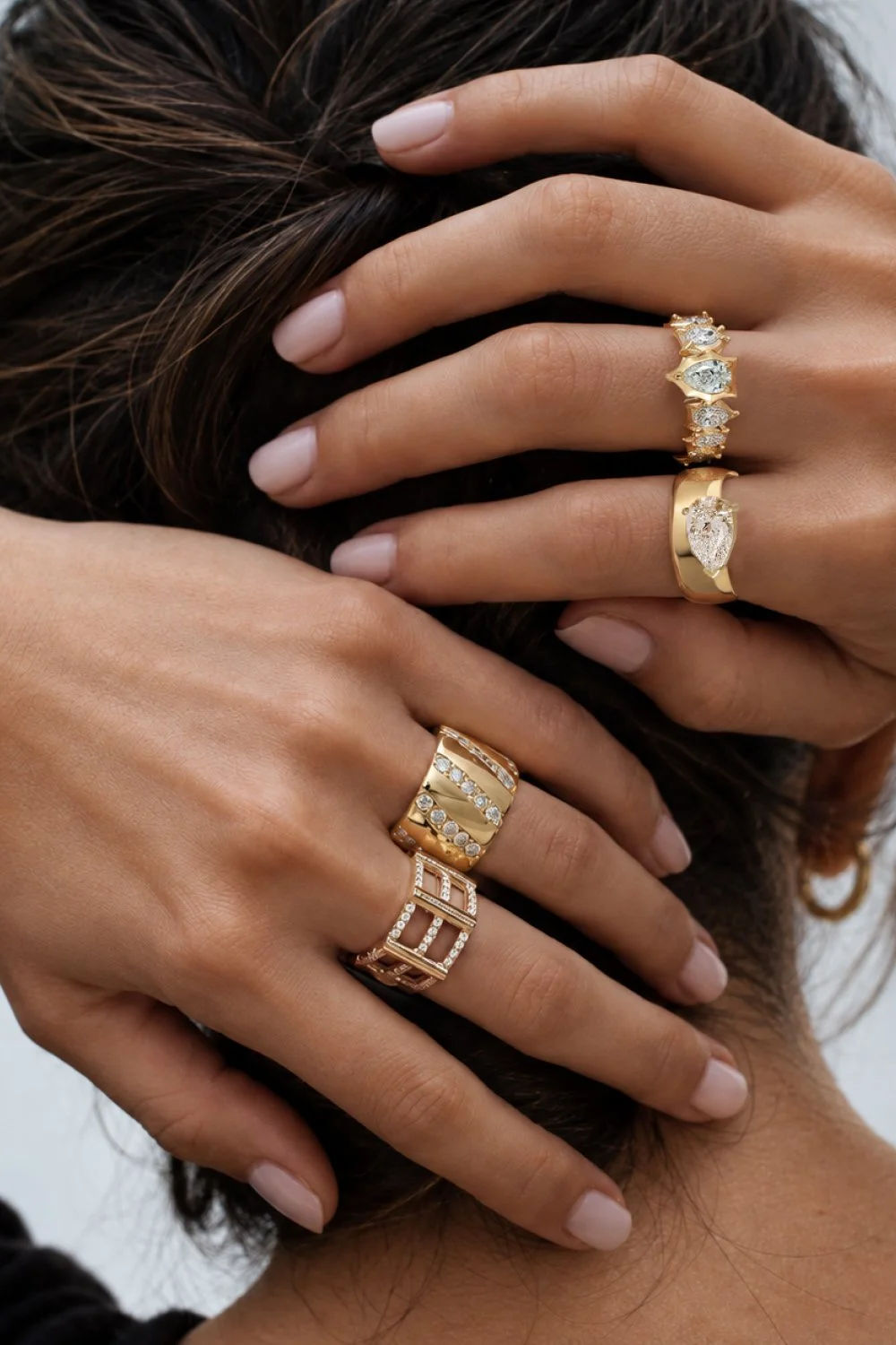 6 YELLOW GOLD DIAMOND BANDS WITH BIG IMPACT