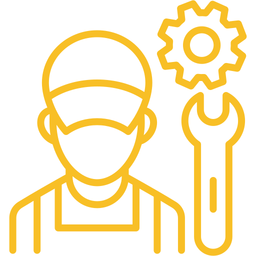 Gate technician icon representing service and repair