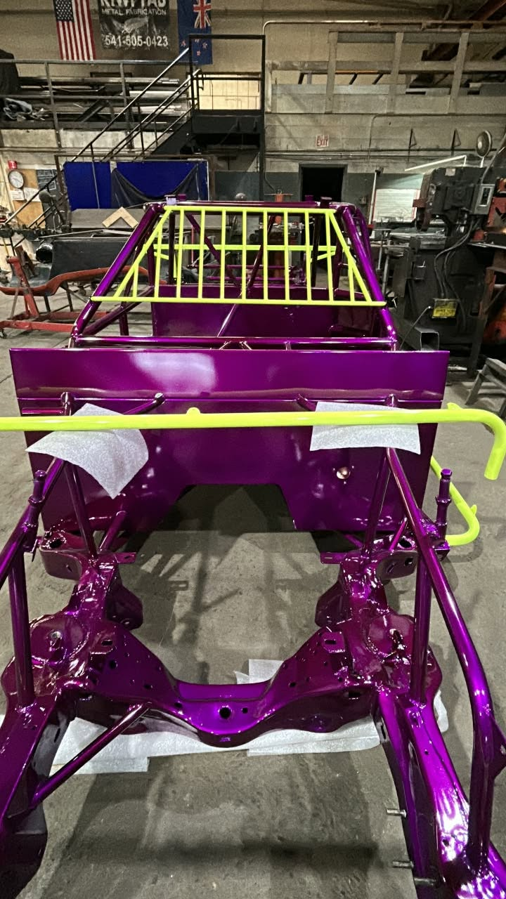 Dirt track race car chassis in progress