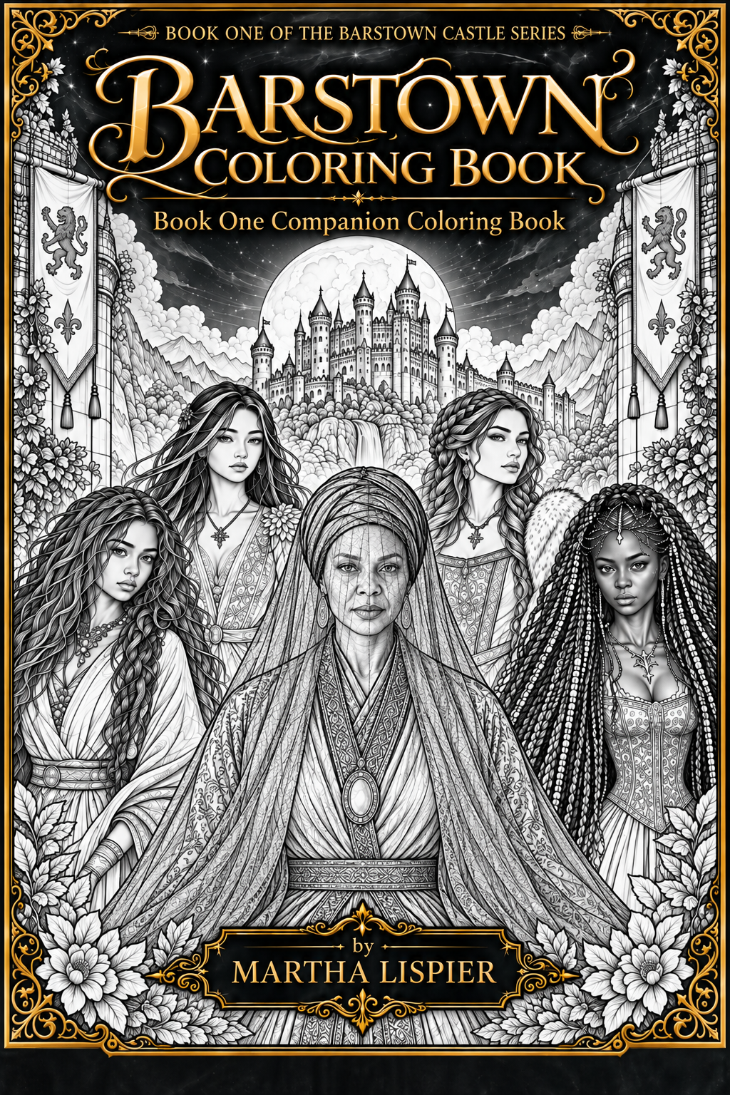 Cover of the Barstown Castle Coloring Book by Martha Lispier.
