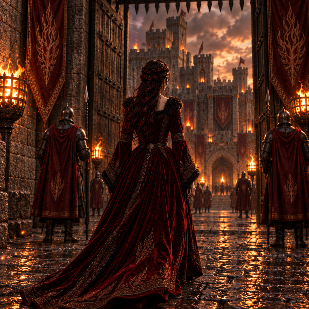 Cinematic Barstown Castle scene developed for screen production.