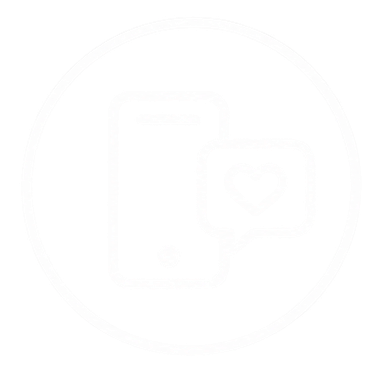 A coin with a smartphone and heart icon engraved on it.