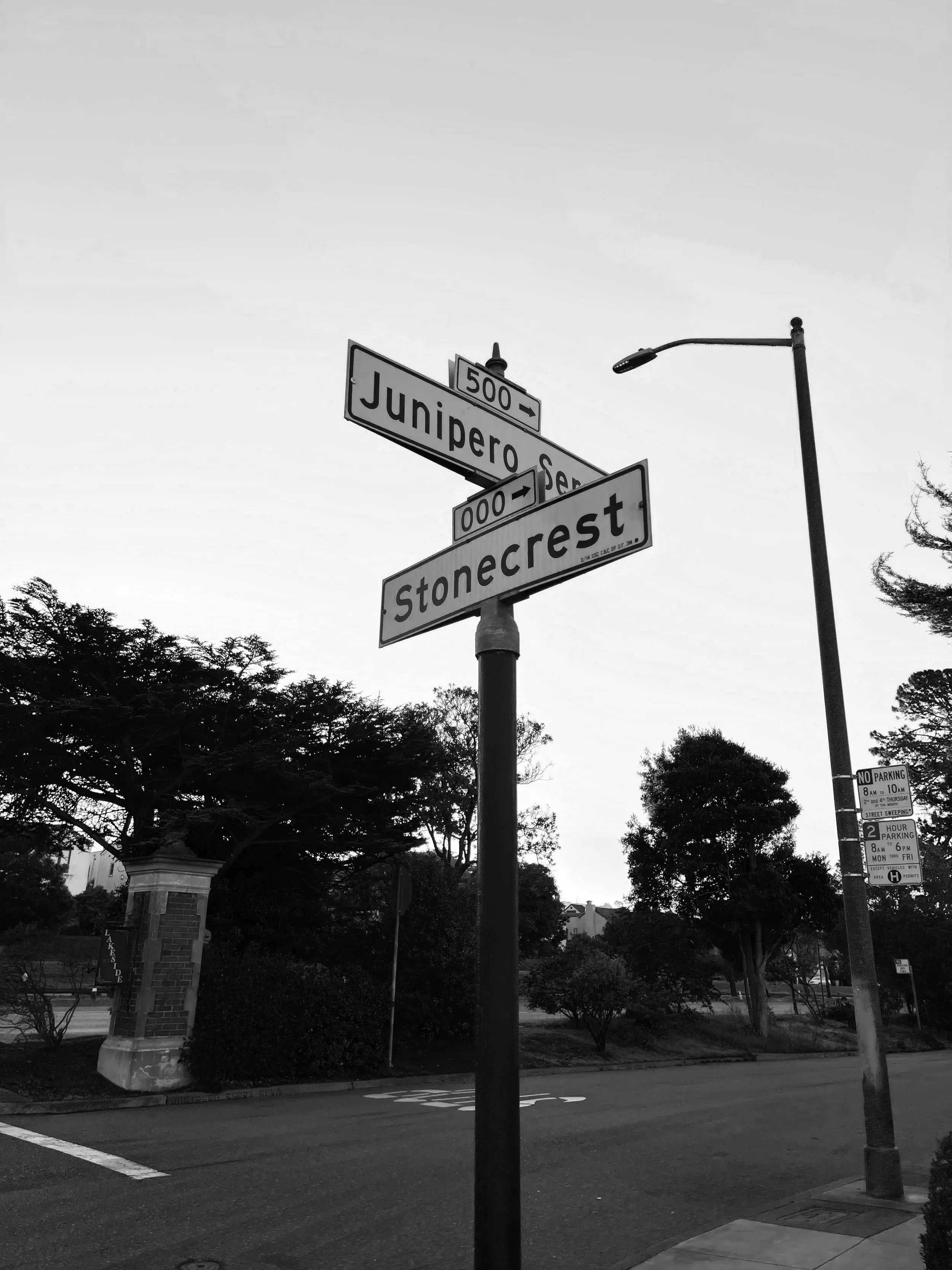 Street signs in the San Francisco neighborhood where Dr. Edward Hadeler grew up.