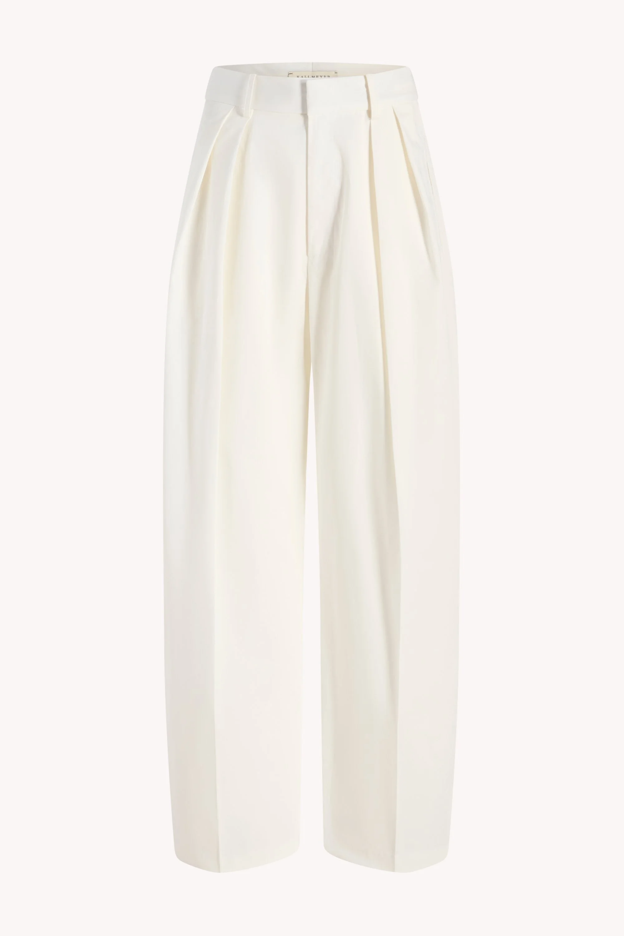 KAL0018_DKPF264025_Joel_Pleated_Trouser_Starched_Poplin_Ivory_Front_1.jpg