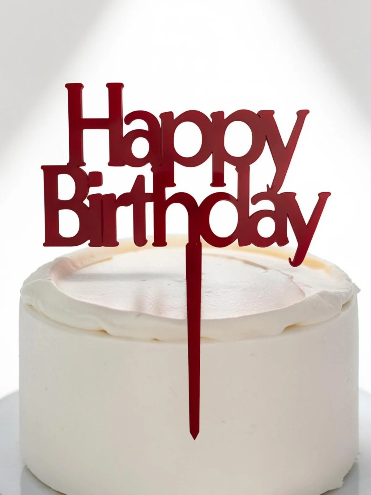Topper de Pastel "Happy Birthday" de Acrílico