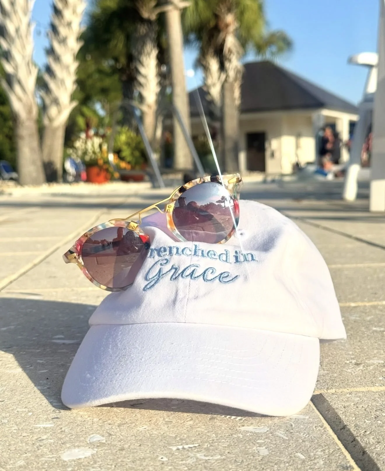 Drenched in Grace Embroidered Hat