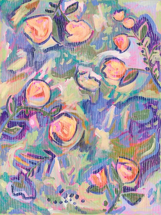  "Evening Garden II" 
30 x 40 in. | oil, wax on canvas | 
Framed - Available Soon at Daum Art Gallery