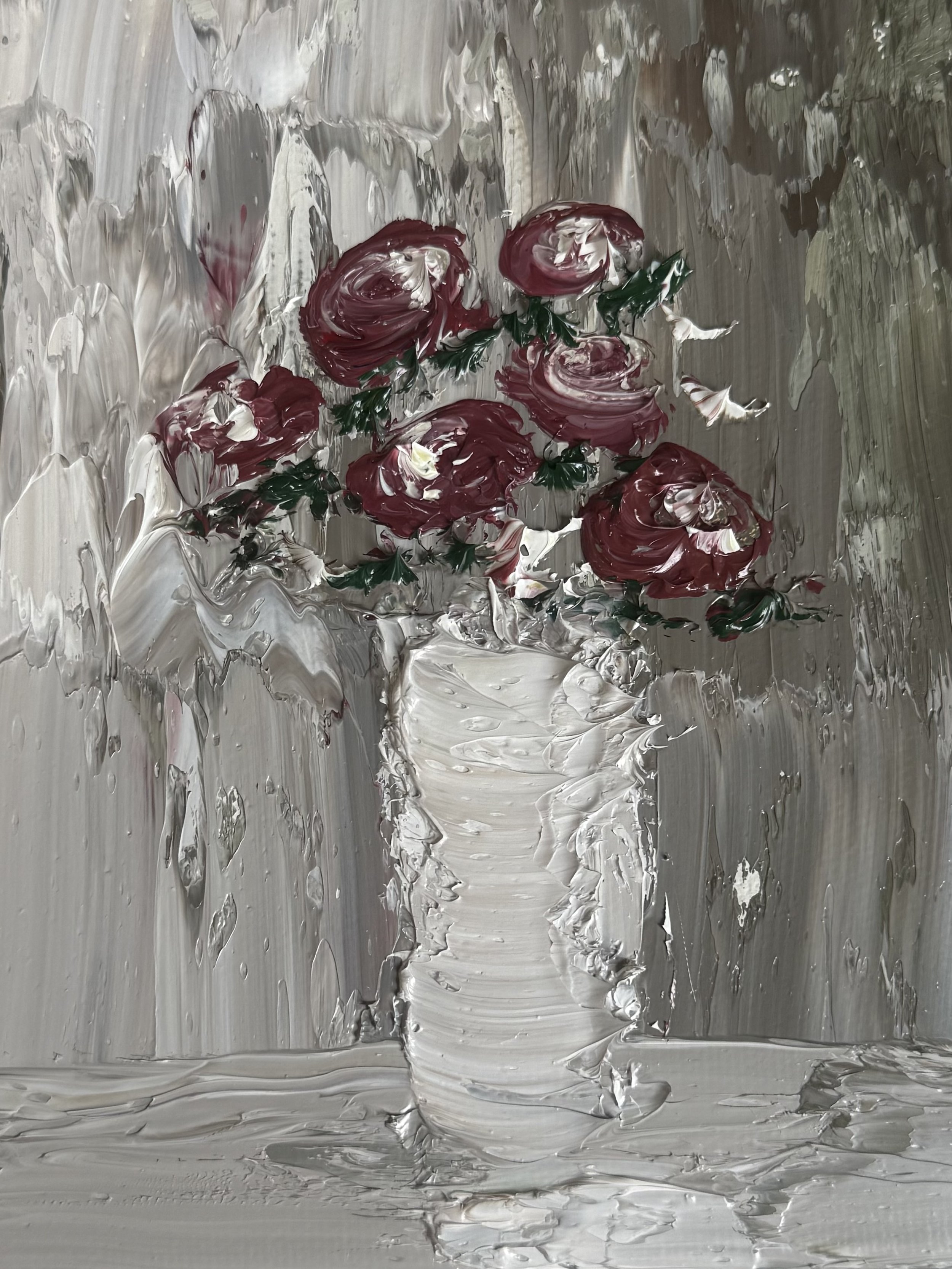 La Vie en Rose · 6 x 6 · Oil on Canvas