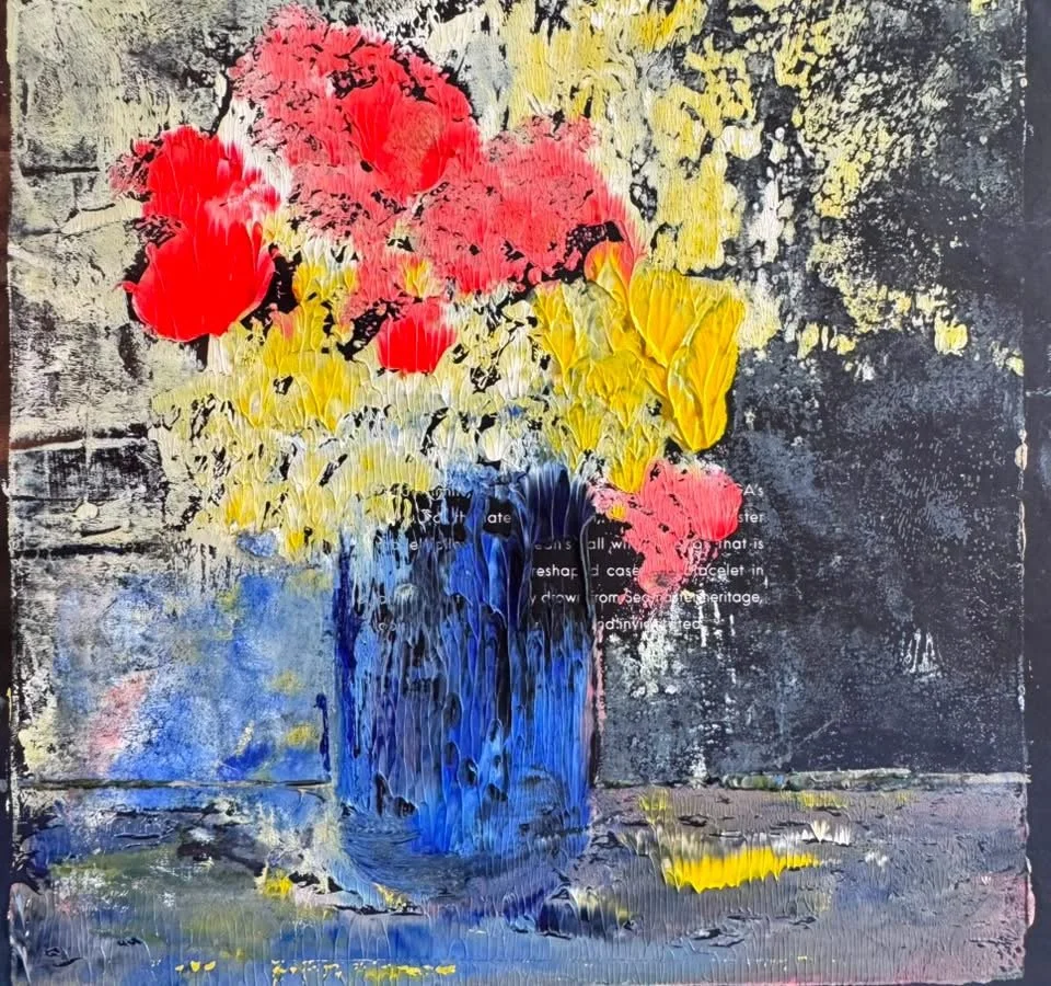 Royal · 8 x 8 · Oil on Magazine Print