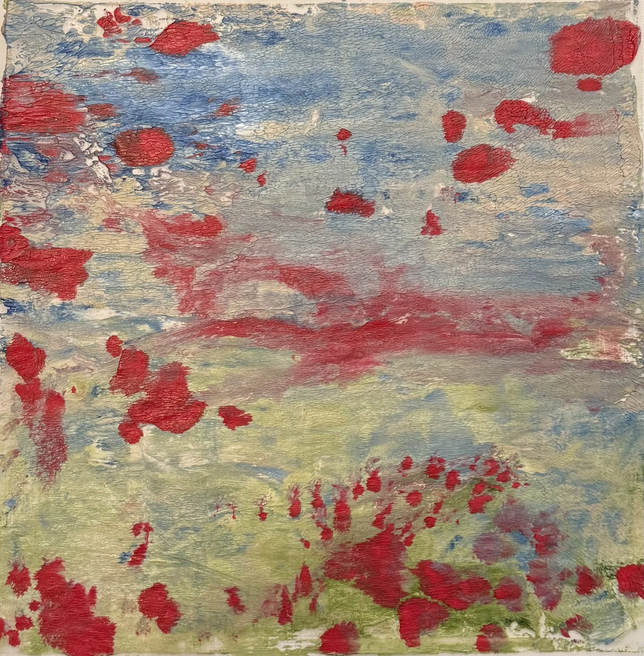 Little Red · 8 x 8 · Oil on Tissue Paper