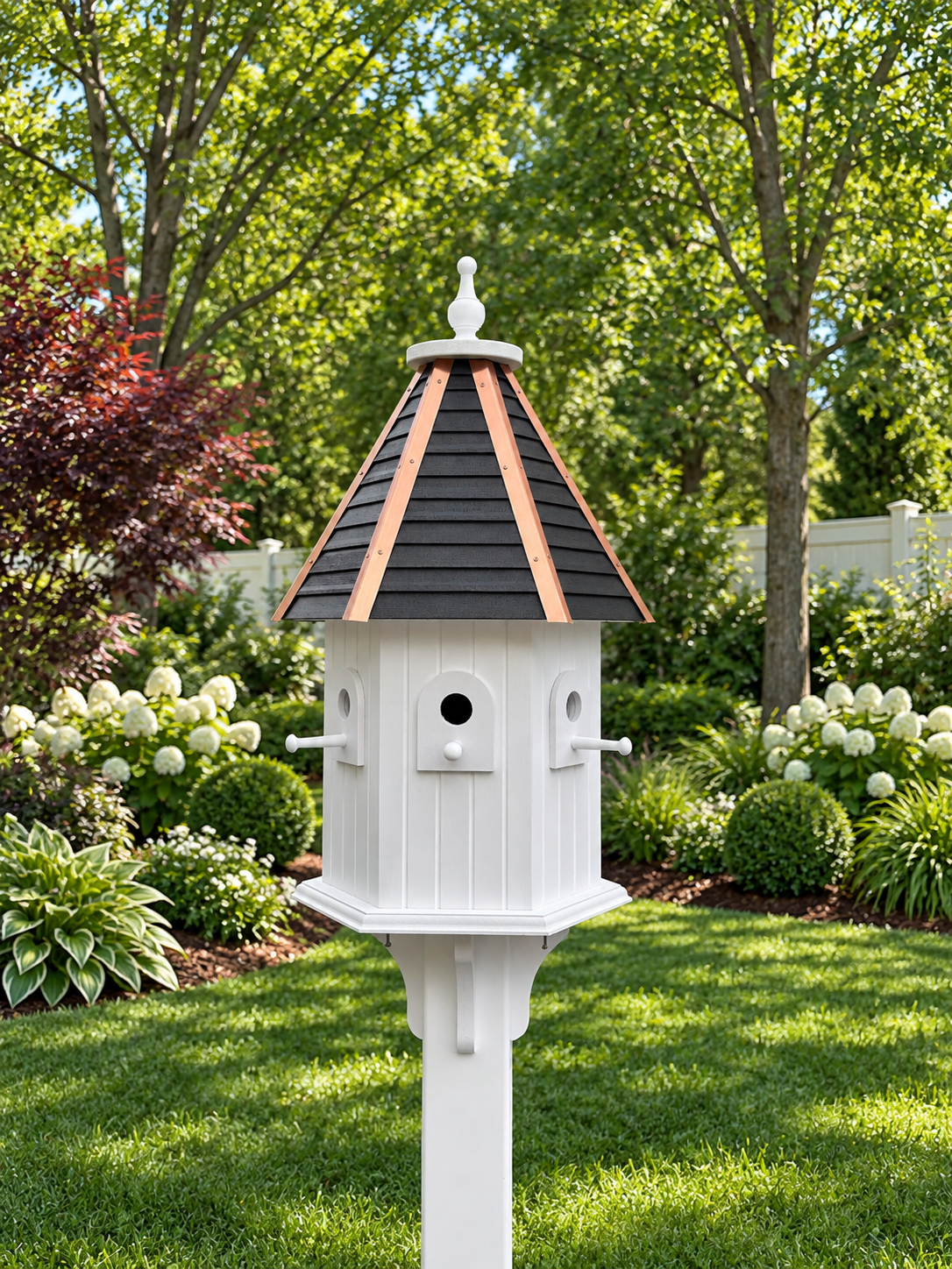 Hexagon Three Compartment Birdhouse