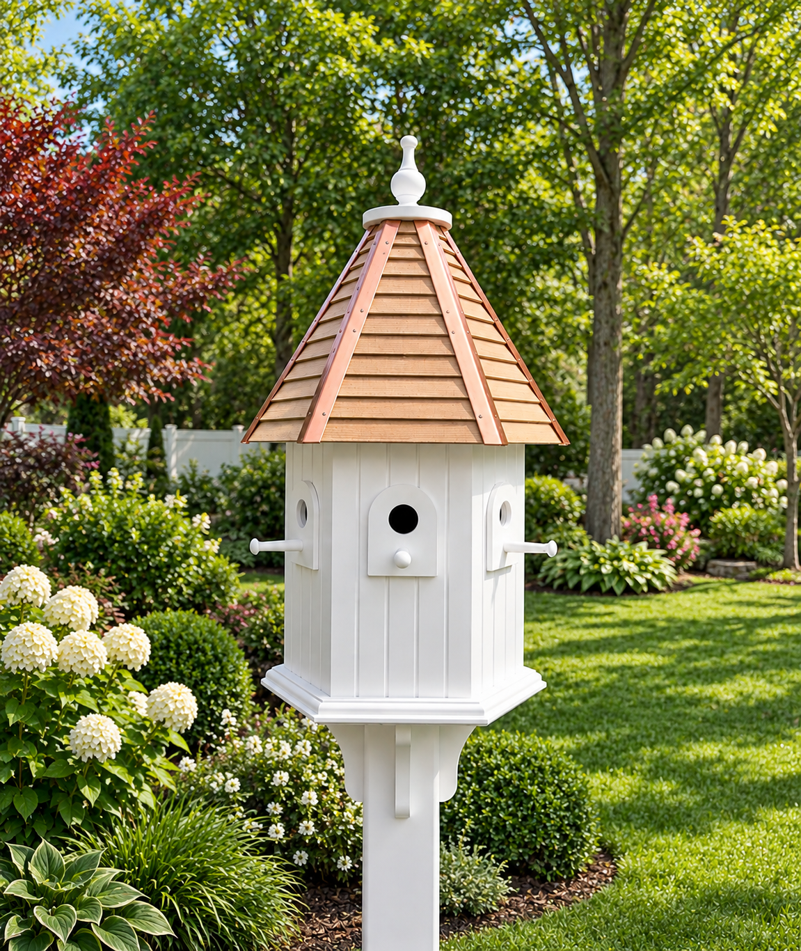 Hexagon Birdhouse with 3 Inividual Compartments