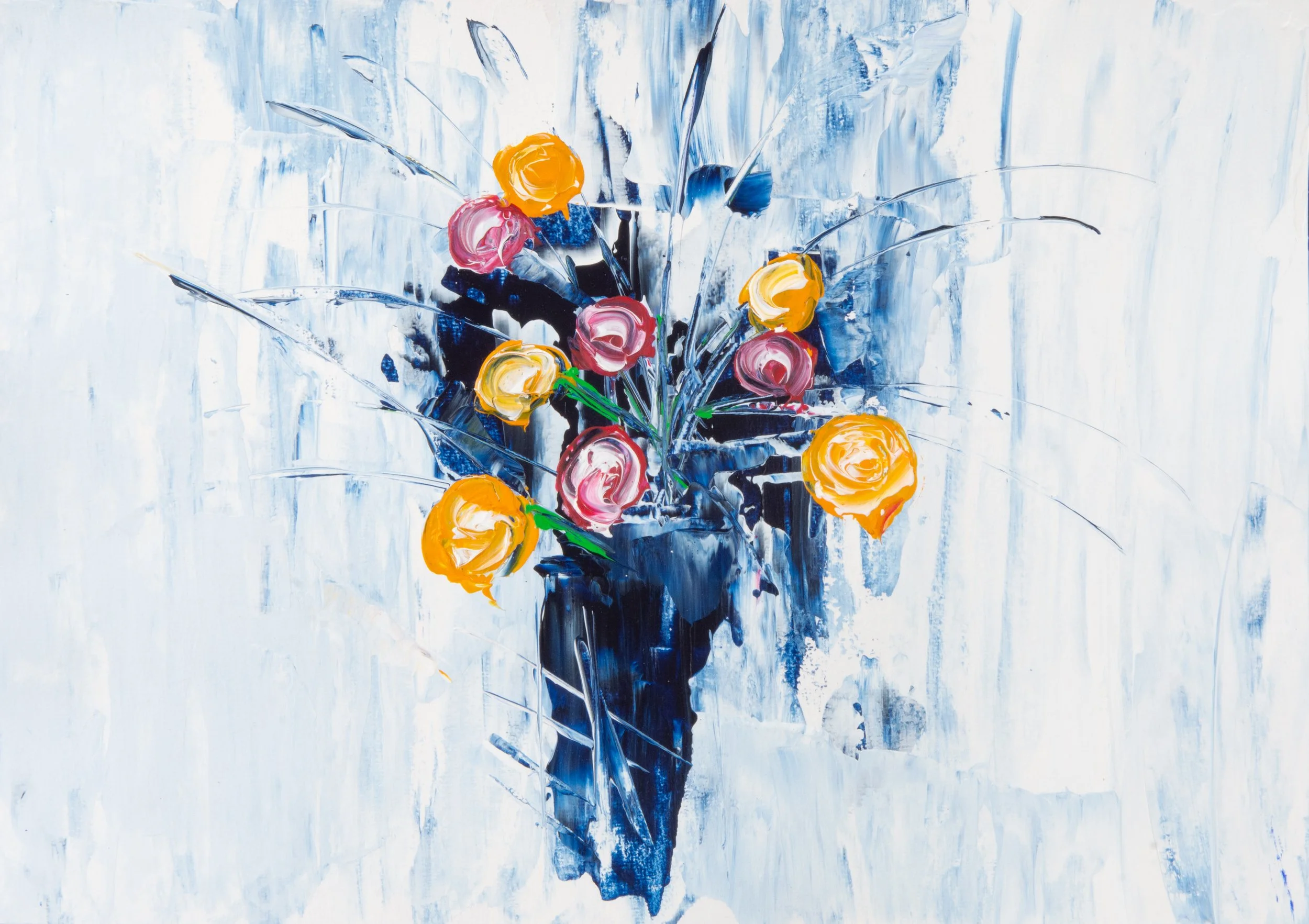 Contemporary Abstract artwork by Inge Stirling - Nelson, New Zealand /  
'Bouquet of flowers' 2022