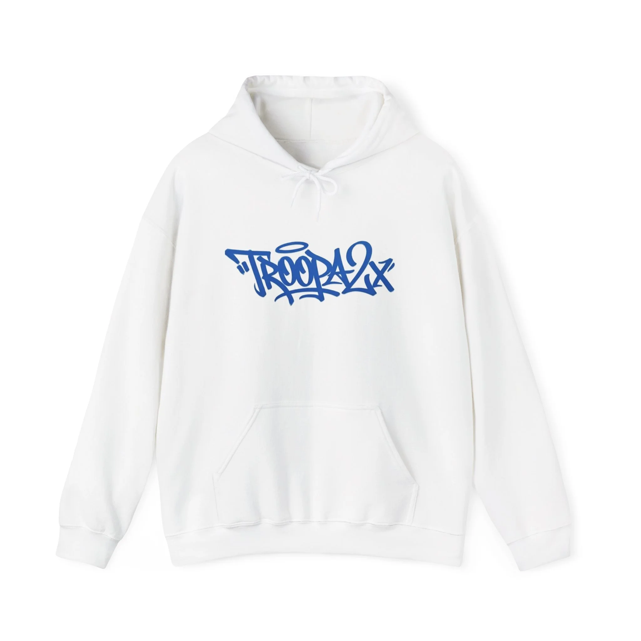 Graffiti Logo Hoodie — Blue Street Tag Graphic Hooded Sweatshirt