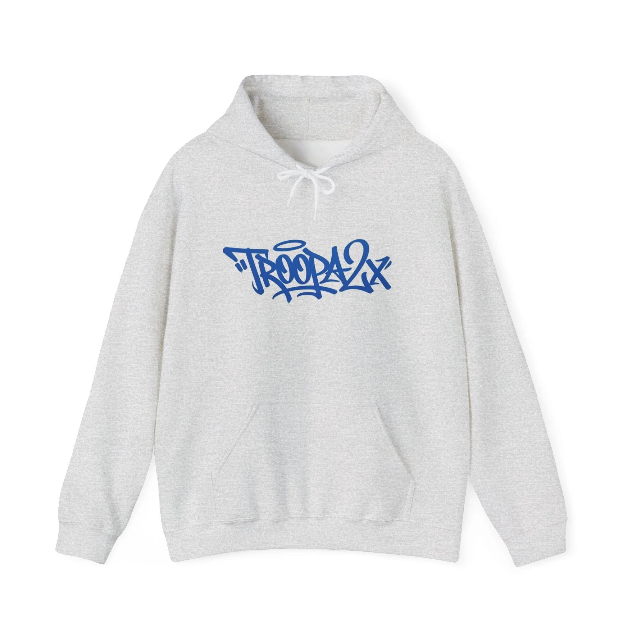 Graffiti Logo Hoodie — Blue Street Tag Graphic Hooded Sweatshirt