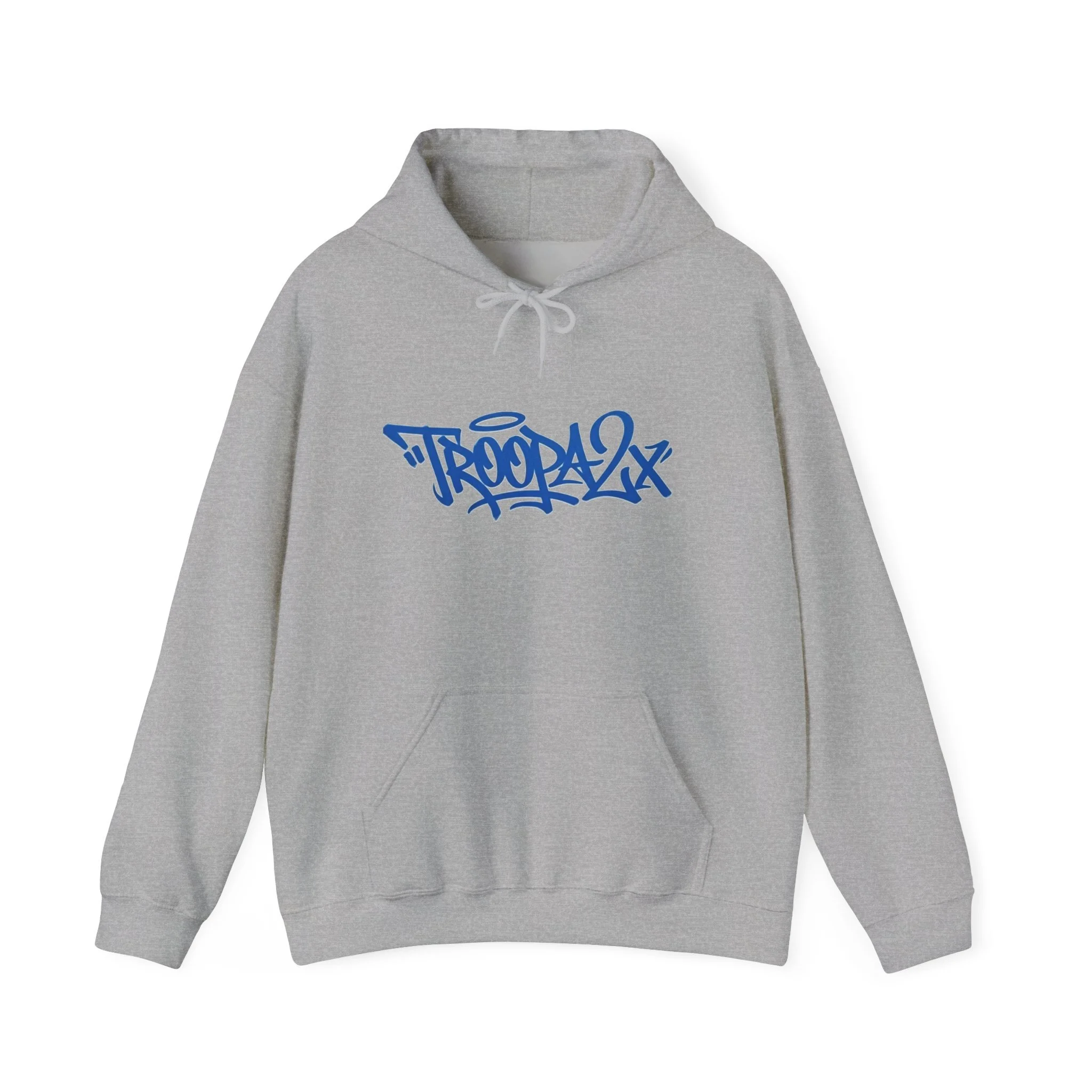 Graffiti Logo Hoodie — Blue Street Tag Graphic Hooded Sweatshirt
