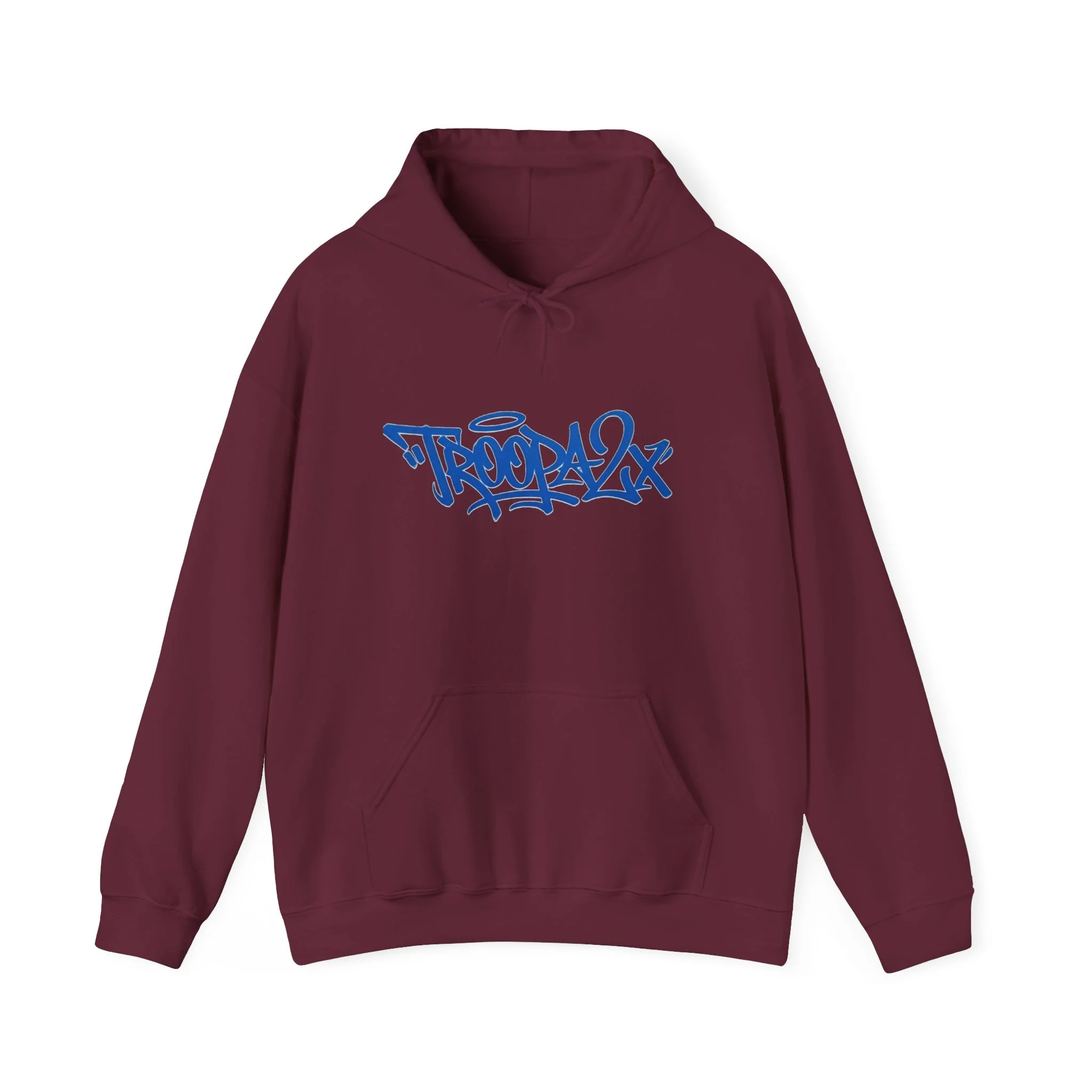 Graffiti Logo Hoodie — Blue Street Tag Graphic Hooded Sweatshirt