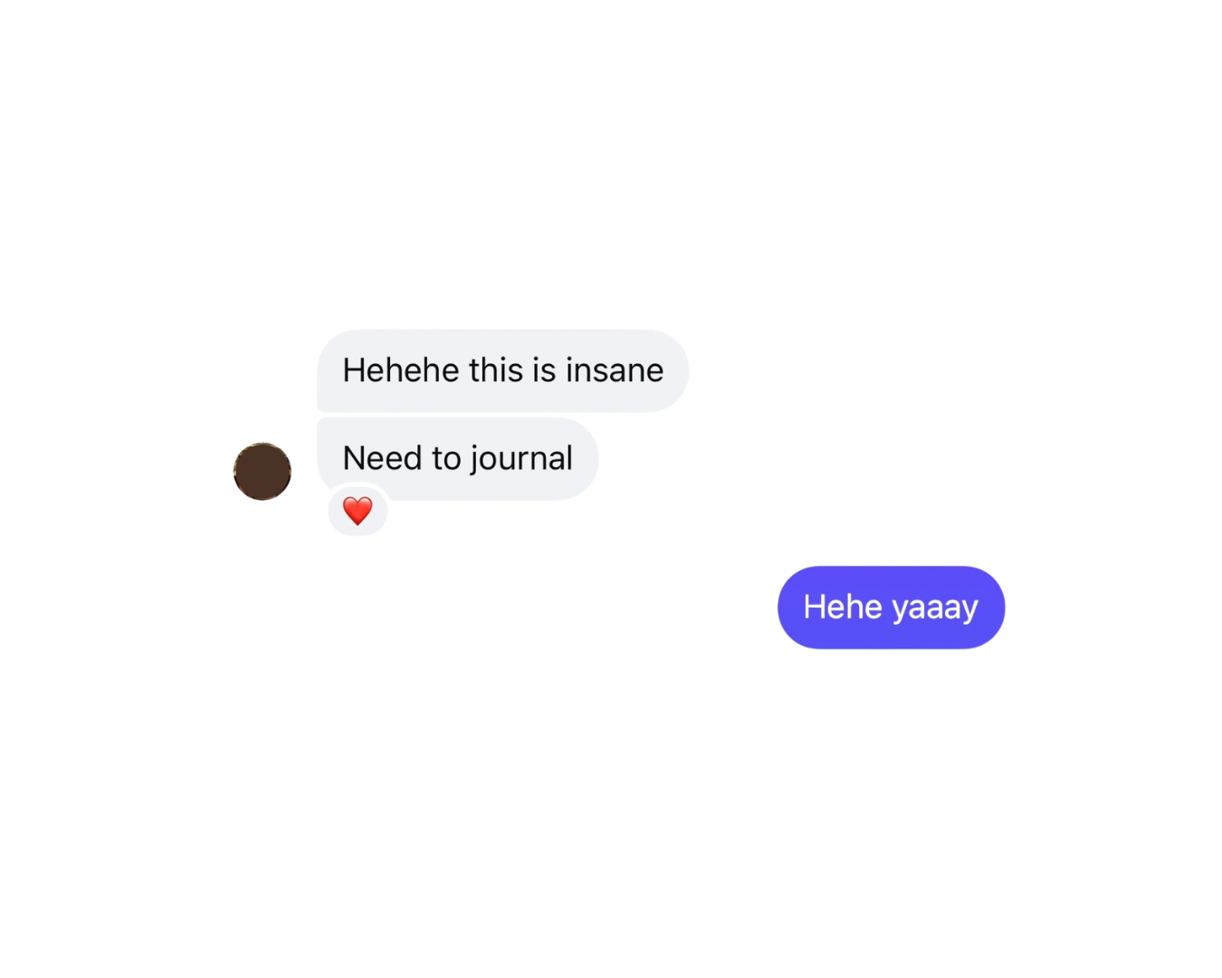 Screenshot of a text message conversation with playful and happy tones, including emojis and laughing expressions.
