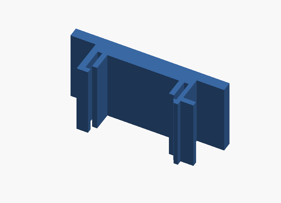 DIN35 Equipment Label Mount — Design preview. Request a custom label mount with your preferred dimensions and text.