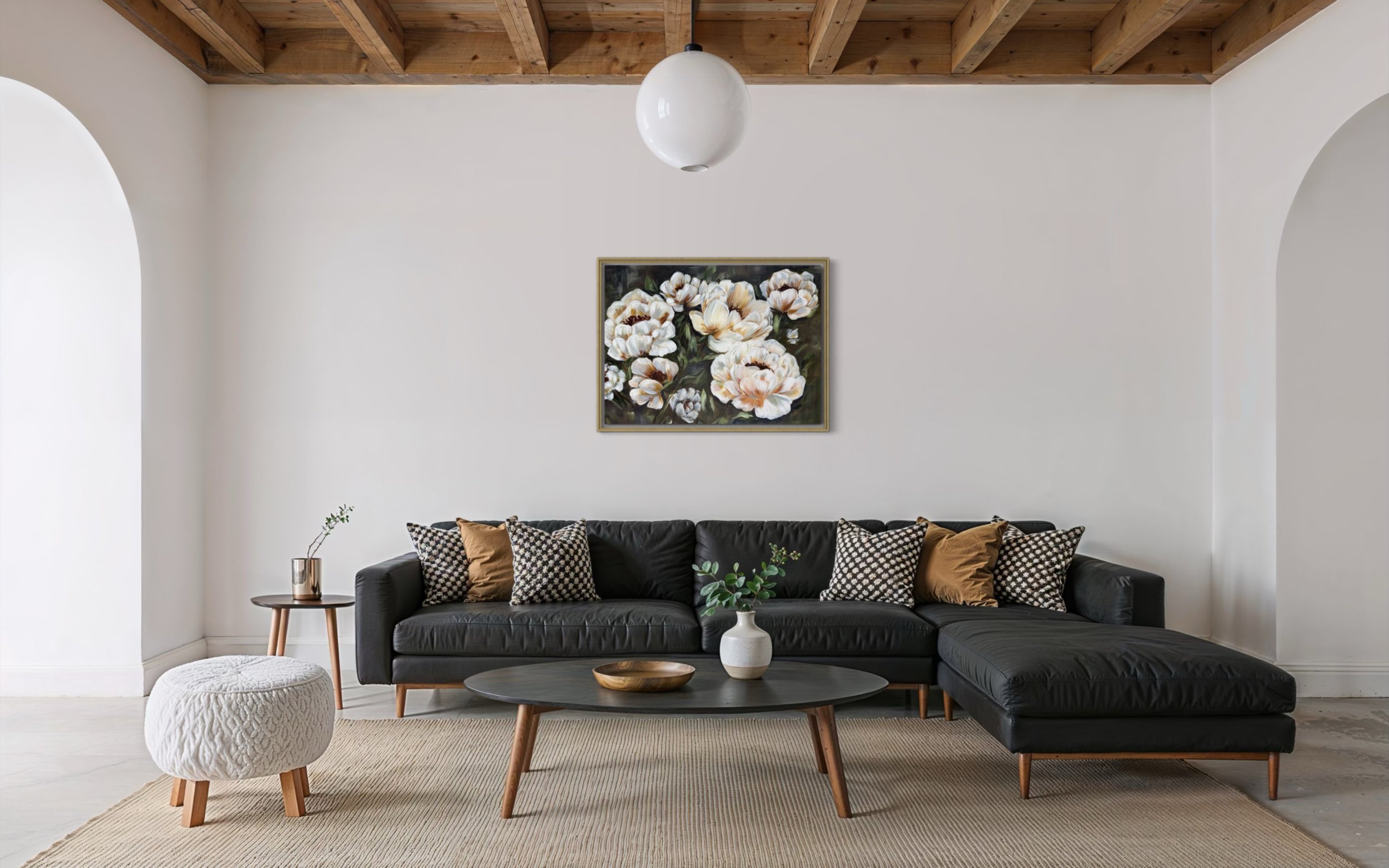 Still She Blooms — 30 x 40 in. Original Mixed Media Oil on Canvas, Framed